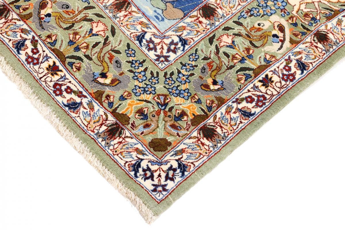 Handgeknüpfter Orientteppich, 109x165 Isfahan Trading, Orientteppich mm Höhe: Seidenkette rechteckig, 6 Nain