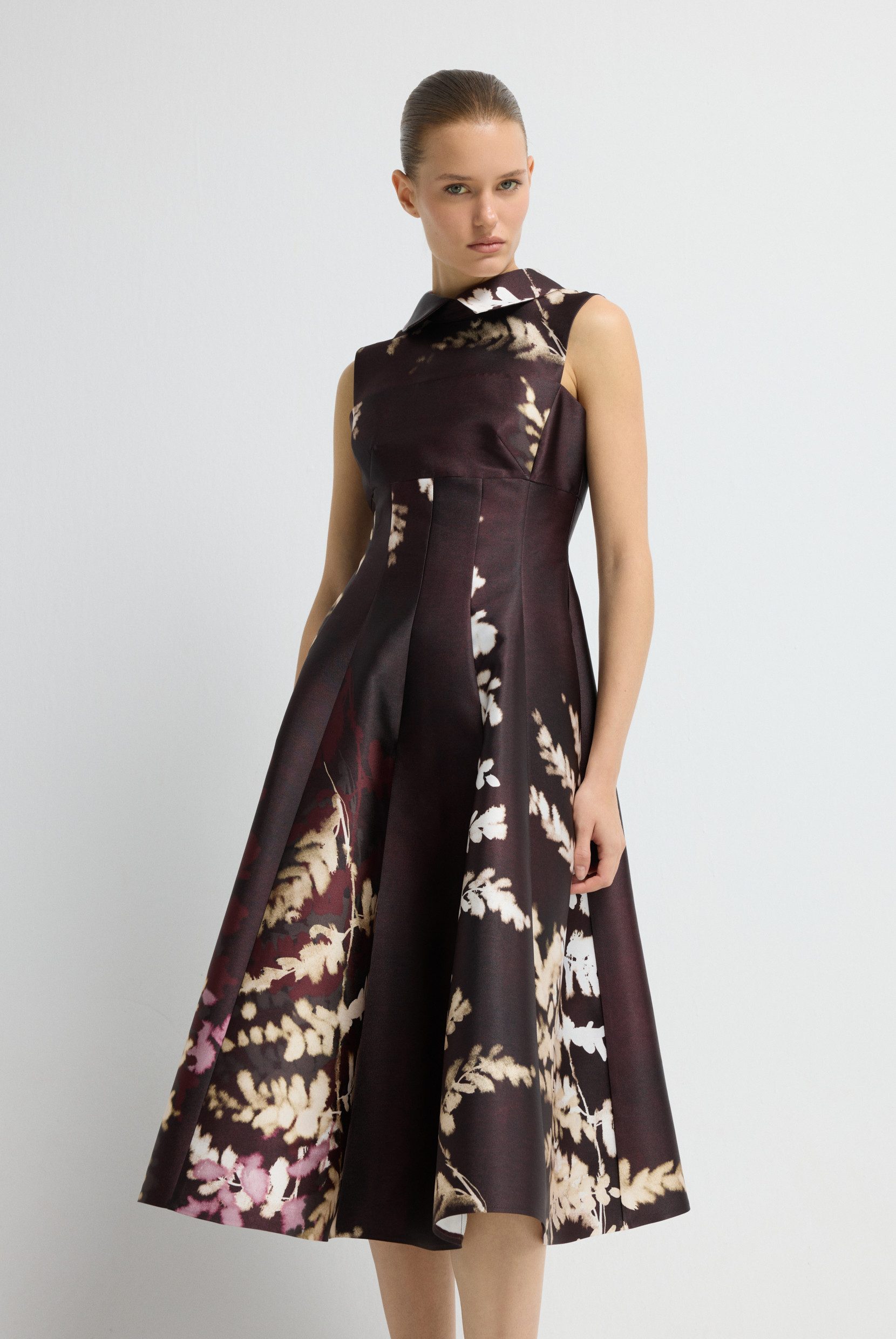 adL Plisseekleid Bedrucktes Midikleid