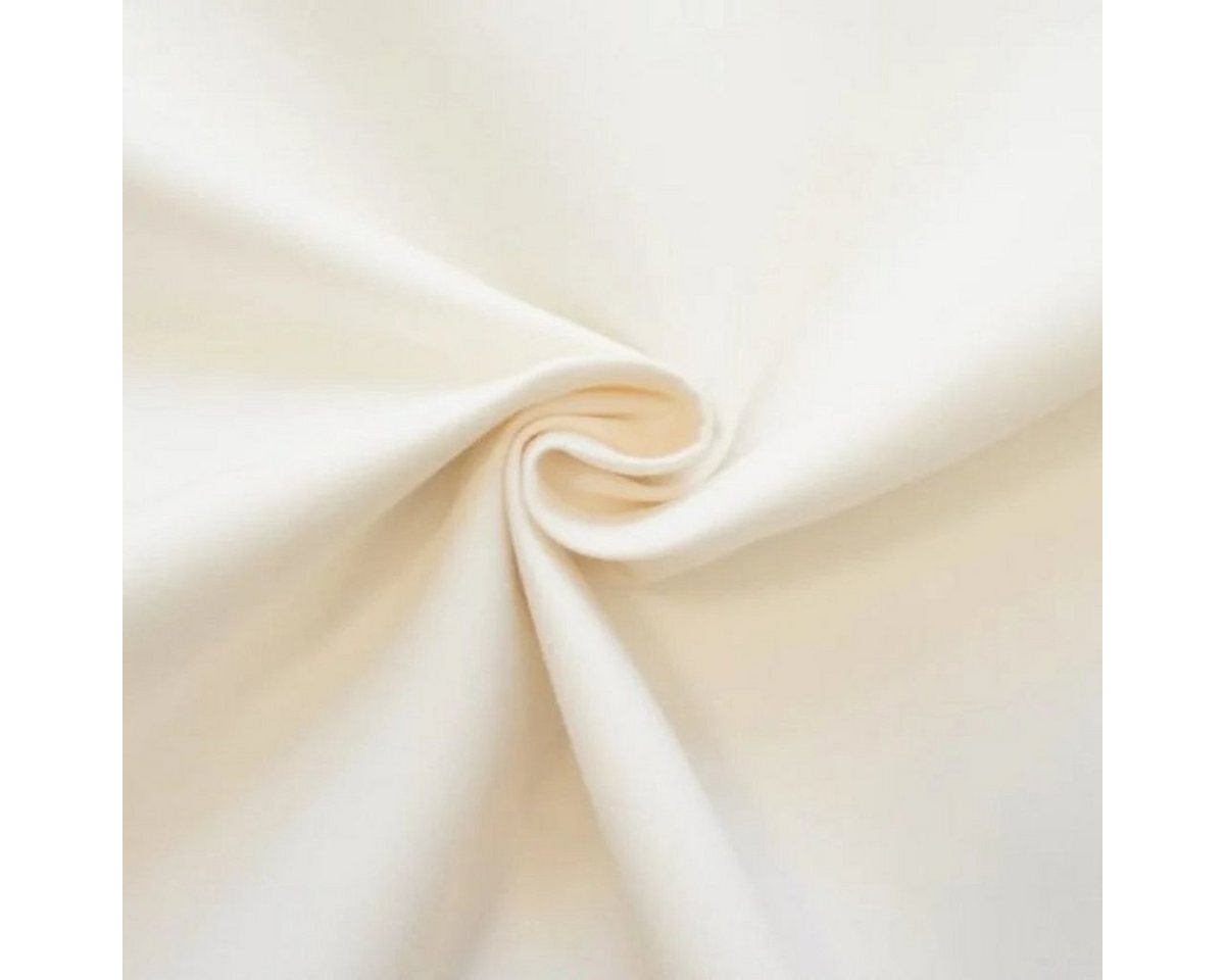 Thumbnail - Stofferia Stoff Dekostoff Weichfließender Satin Saten Ecru, Breite 280 cm, Meterware