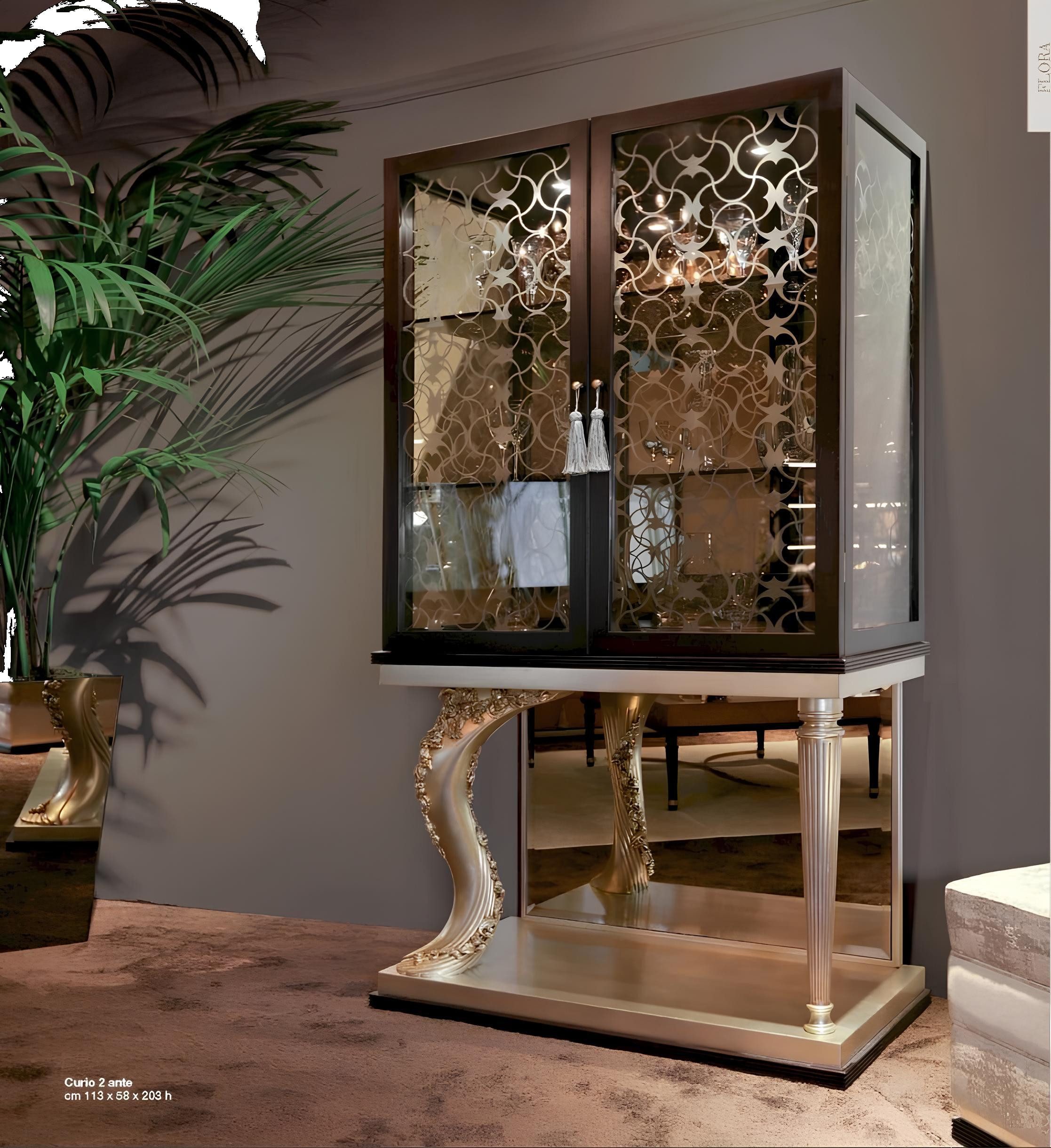 Barschrank Hausbar Barschrank Bar Weinregal Weinschrank Schrank Vitrine Gold