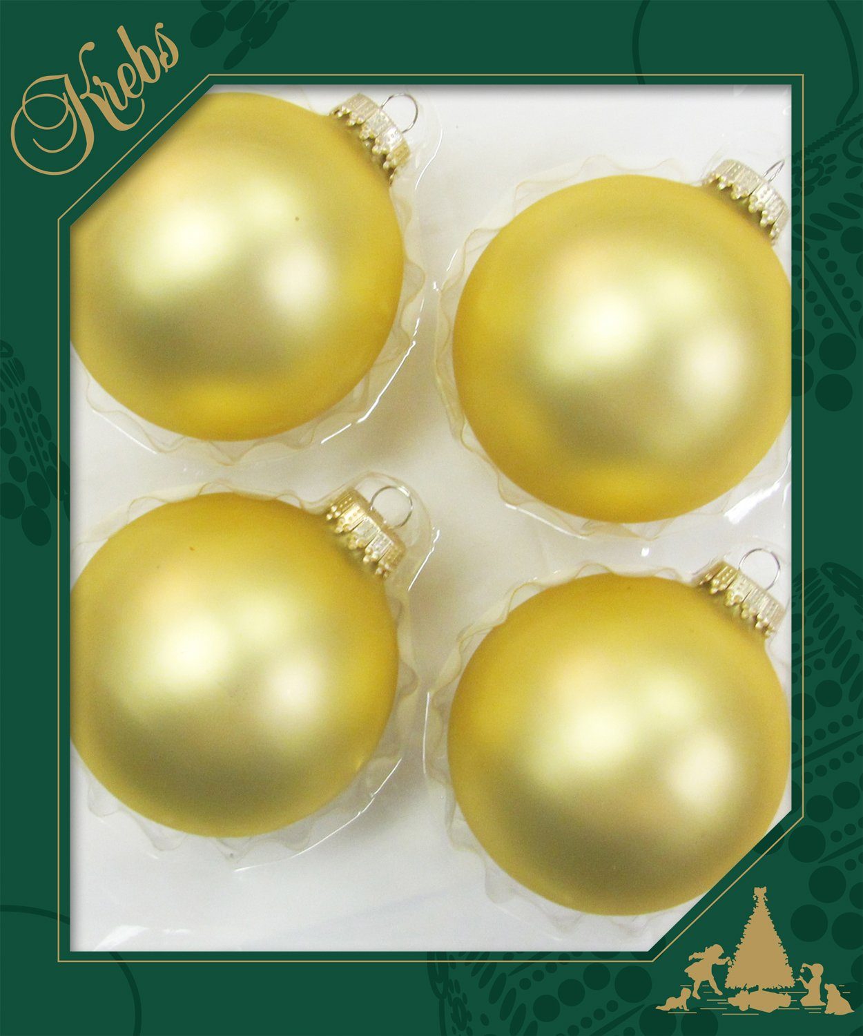 Krebs Glas Lauscha Weihnachtsbaumkugel Christbaumkugeln Christbaumschmuck, CBK78217, St) (4 Weihnachtsdeko, Glas