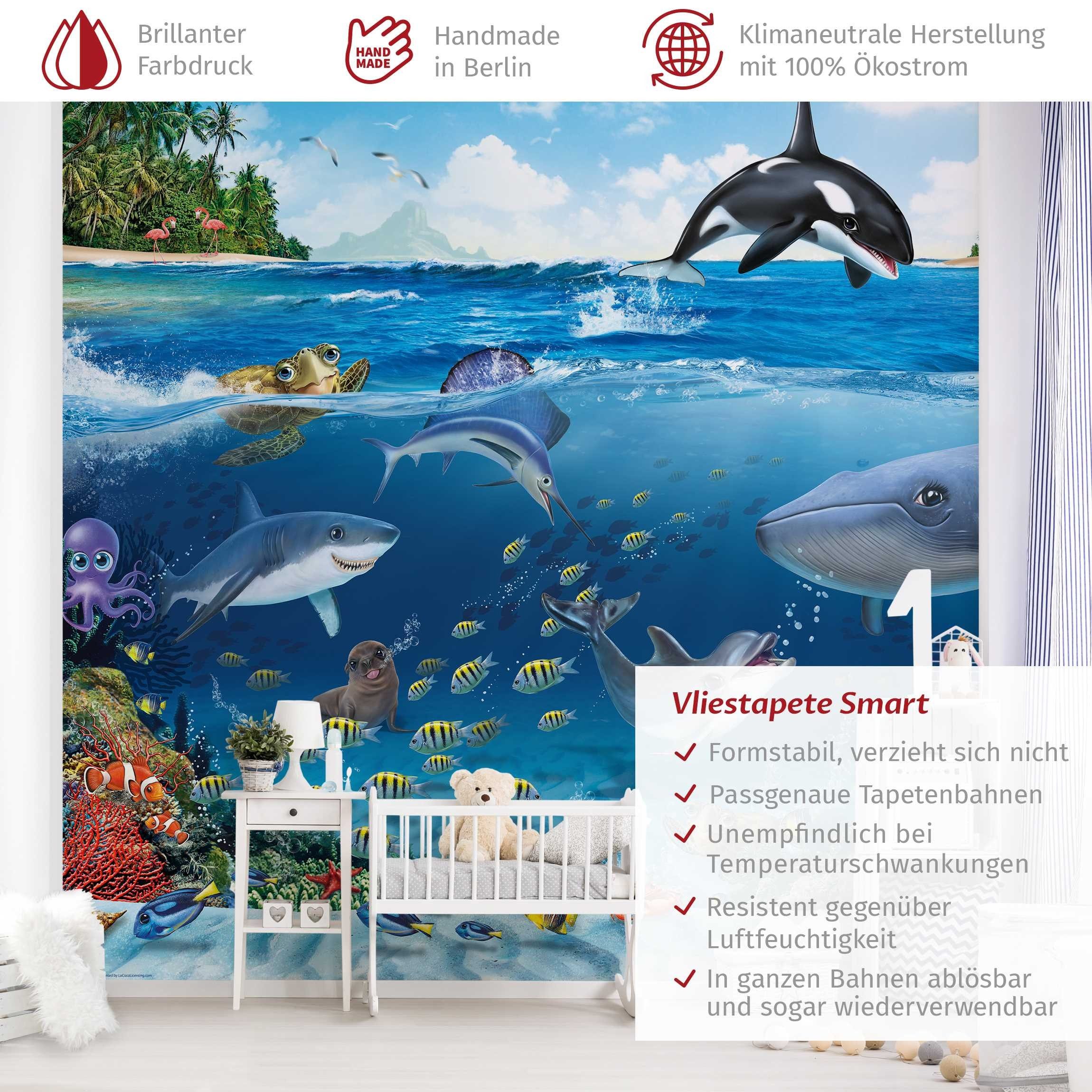 Bilderdepot24 Kindertapete Kinderzimmer Unterwasserwelt Tiere Fische günstig online kaufen