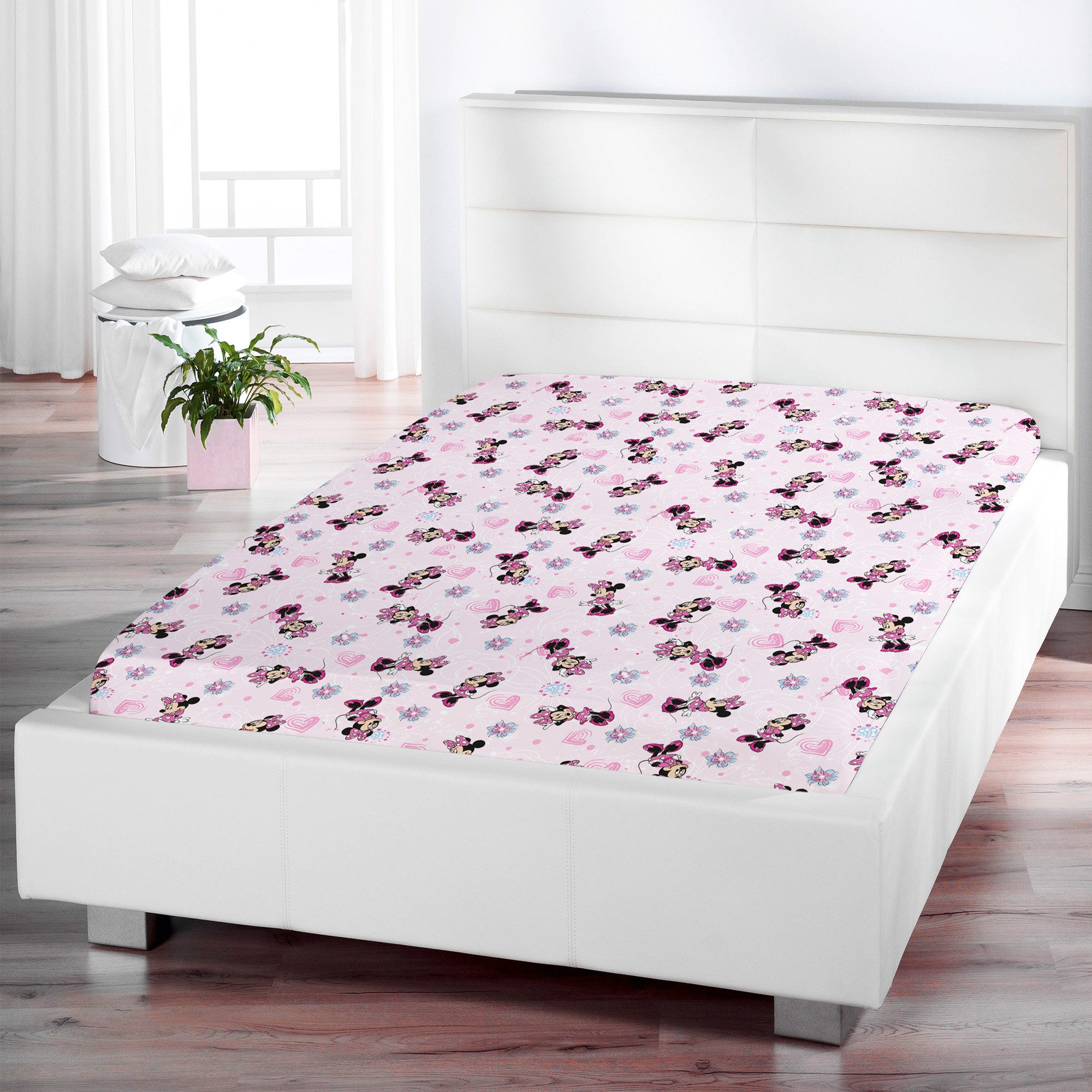 BERONAGE Spannbettlaken Minnie Mouse Spannbettlaken Flower günstig online kaufen