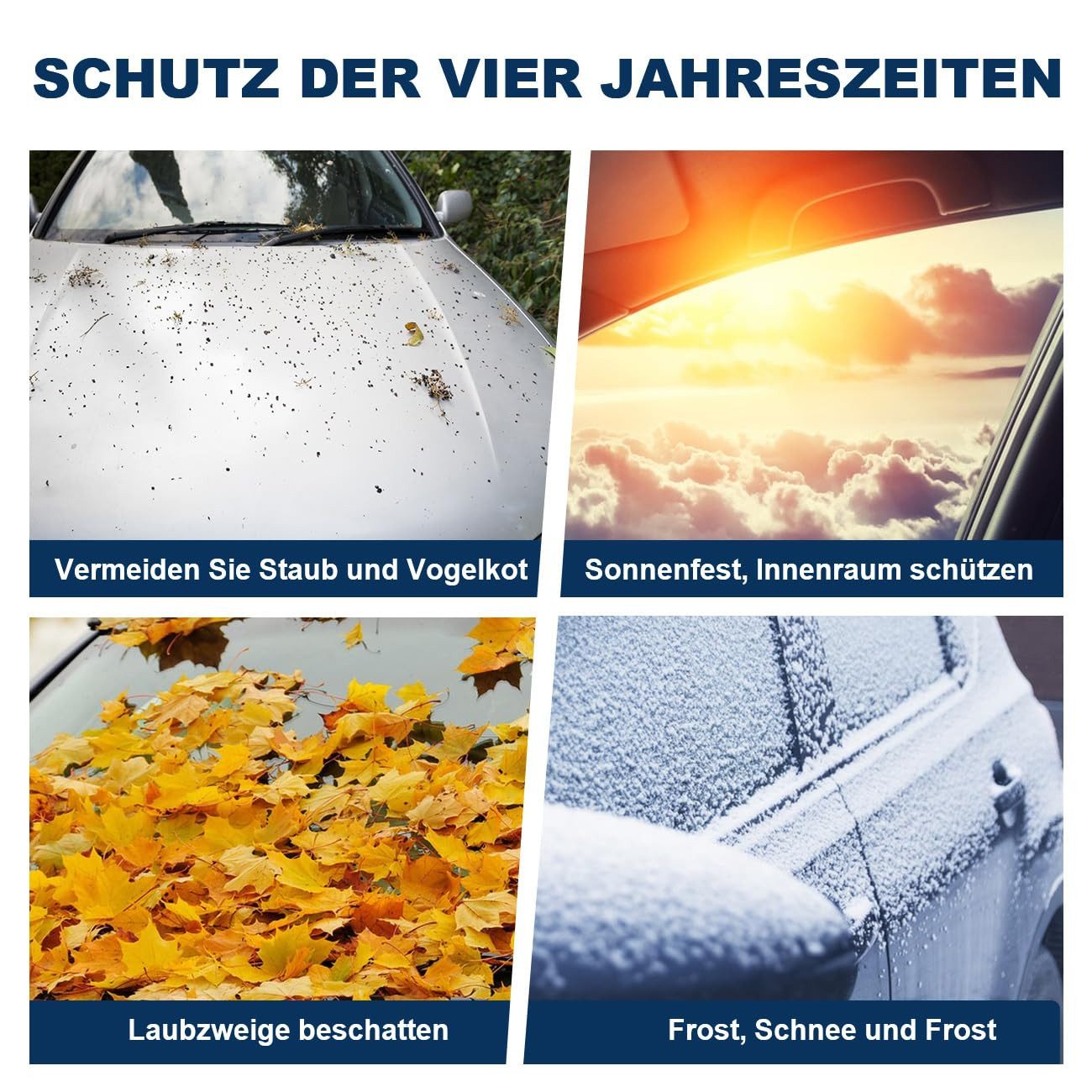 YI Frontscheibenabdeckung Scheibenabdeckung AUTO Frontscheibenabdeckung Winter Frostschutz, (1-St)
