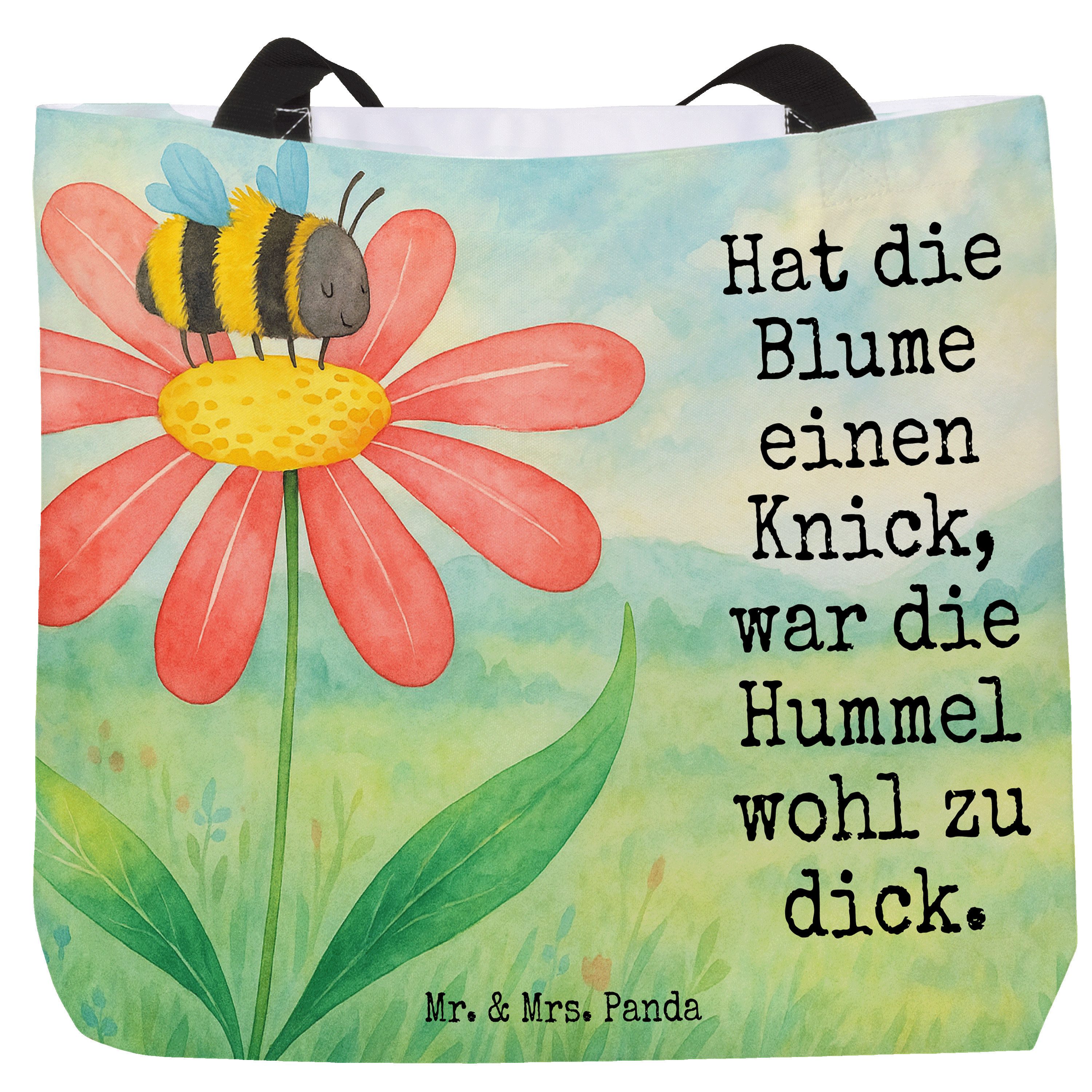 Shopper Hummel Blume Design, Einkaufstasche, Weiß, Natur, Hummeln, Schultasch