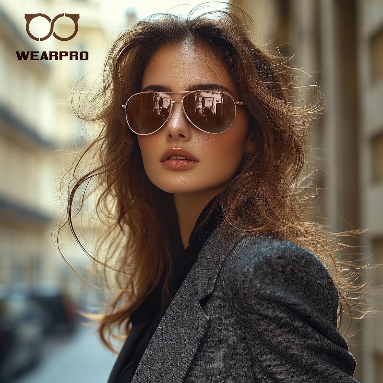 LuxusKollektion Retrosonnenbrille Sonnenbrille Herren Damen Polarisiert C1--goldenes Gestell Dunkelgrün