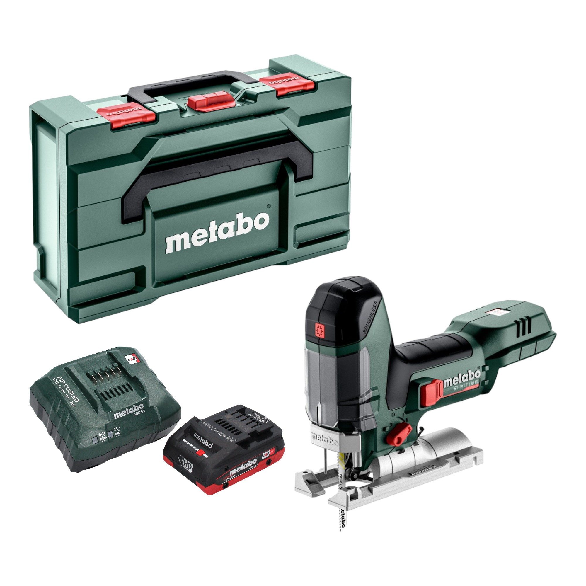 metabo Akku-Stichsäge ST 18 LT 130 BL 18 V 130 mm Brushless + 1x LiHD Akku 4,0 Ah
