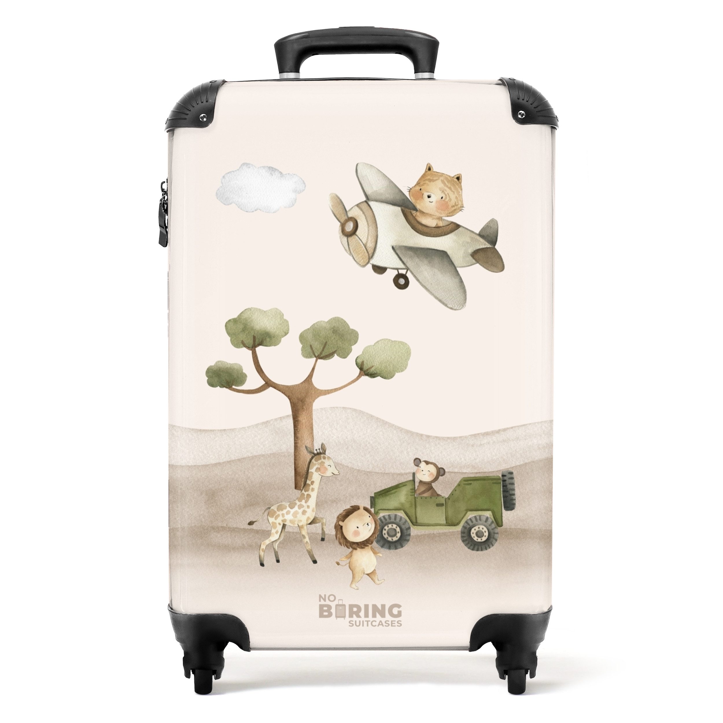 Kinderkoffer Tiere auf Safari 55x35x20cm