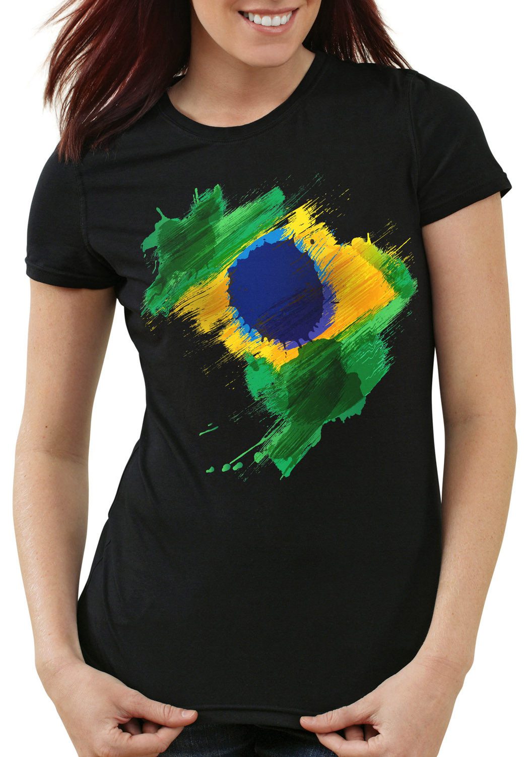 style3 T-Shirt Flagge Brasilien Fußball Sport günstig online kaufen