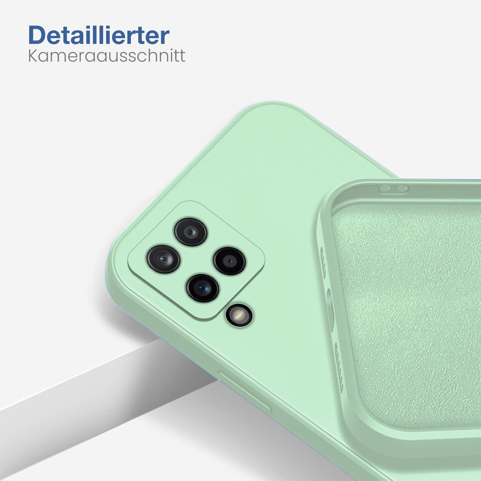 Tec-Expert Handyhülle SoftGrip Cover Hülle für Samsung Galaxy A12 5G, Handy Case Bumper integrierter Kameraschutz flexibel