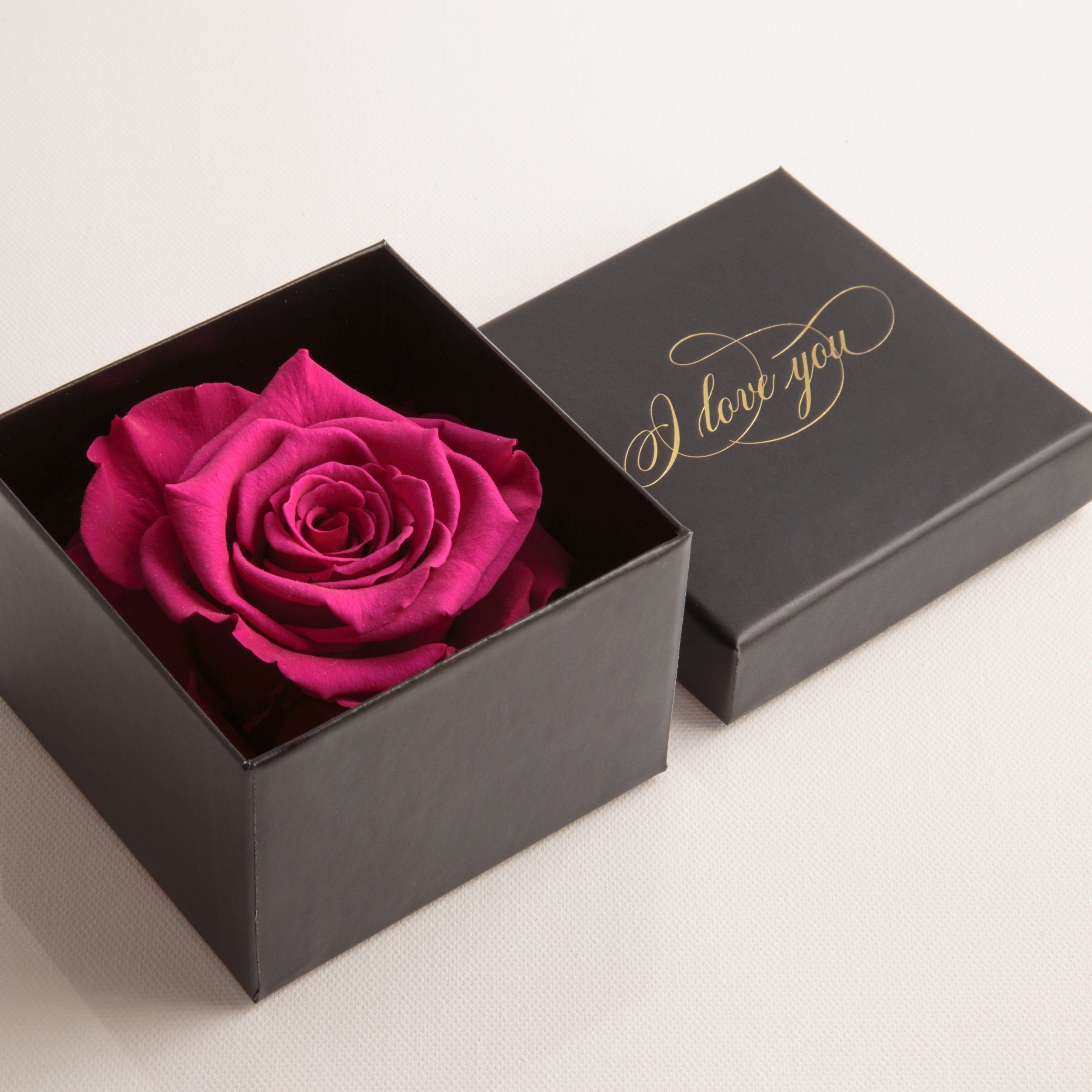 Liebesbeweis Geschenk 6 konserviert Echte Pink You I Heidelberg, Box Love Rose SCHULZ Idee Rose Rose, Infinity Höhe Kunstblume cm, ROSEMARIE