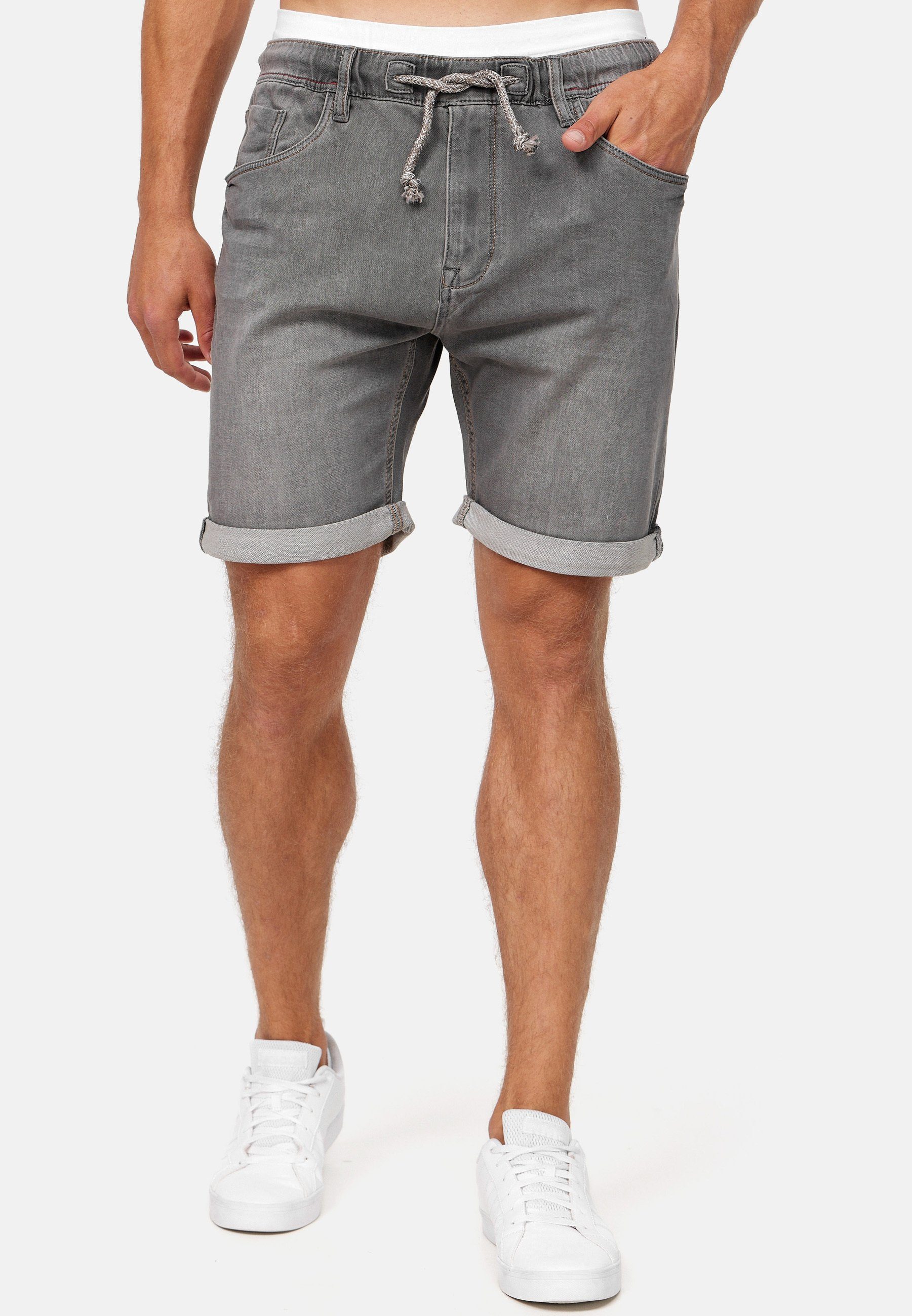 Indicode Jeansshorts Grey Kadin