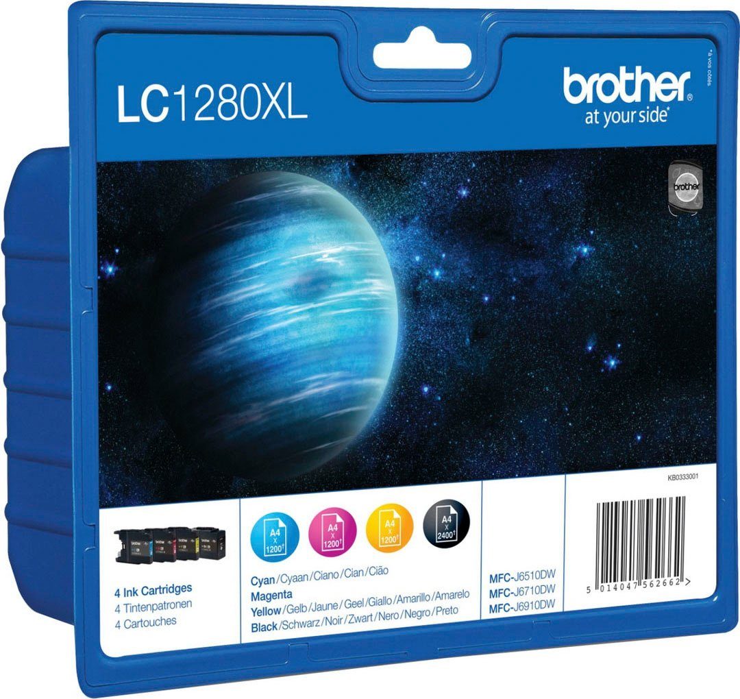Brother LC-1280XL Value Pack Tintenpatrone (Packung, 4-tlg)