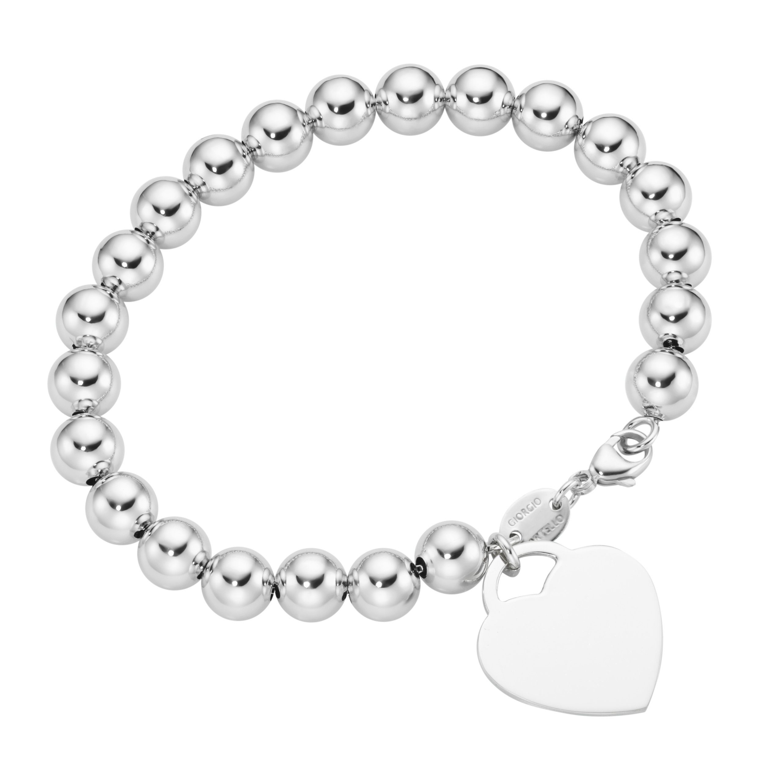 925 MARTELLO Silber GIORGIO Armband mit MILANO Herz, Kugel Behang Armband