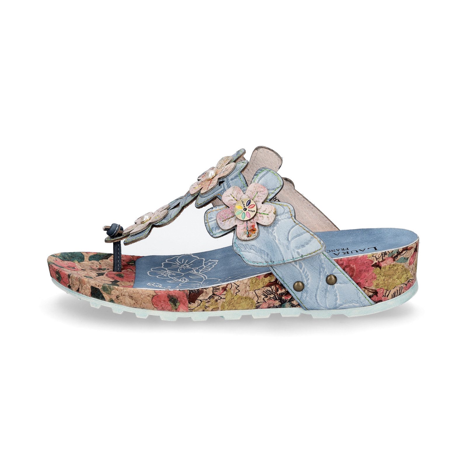 LAURA VITA Laura Vita Damen Pantolette blau Pantolette günstig online kaufen