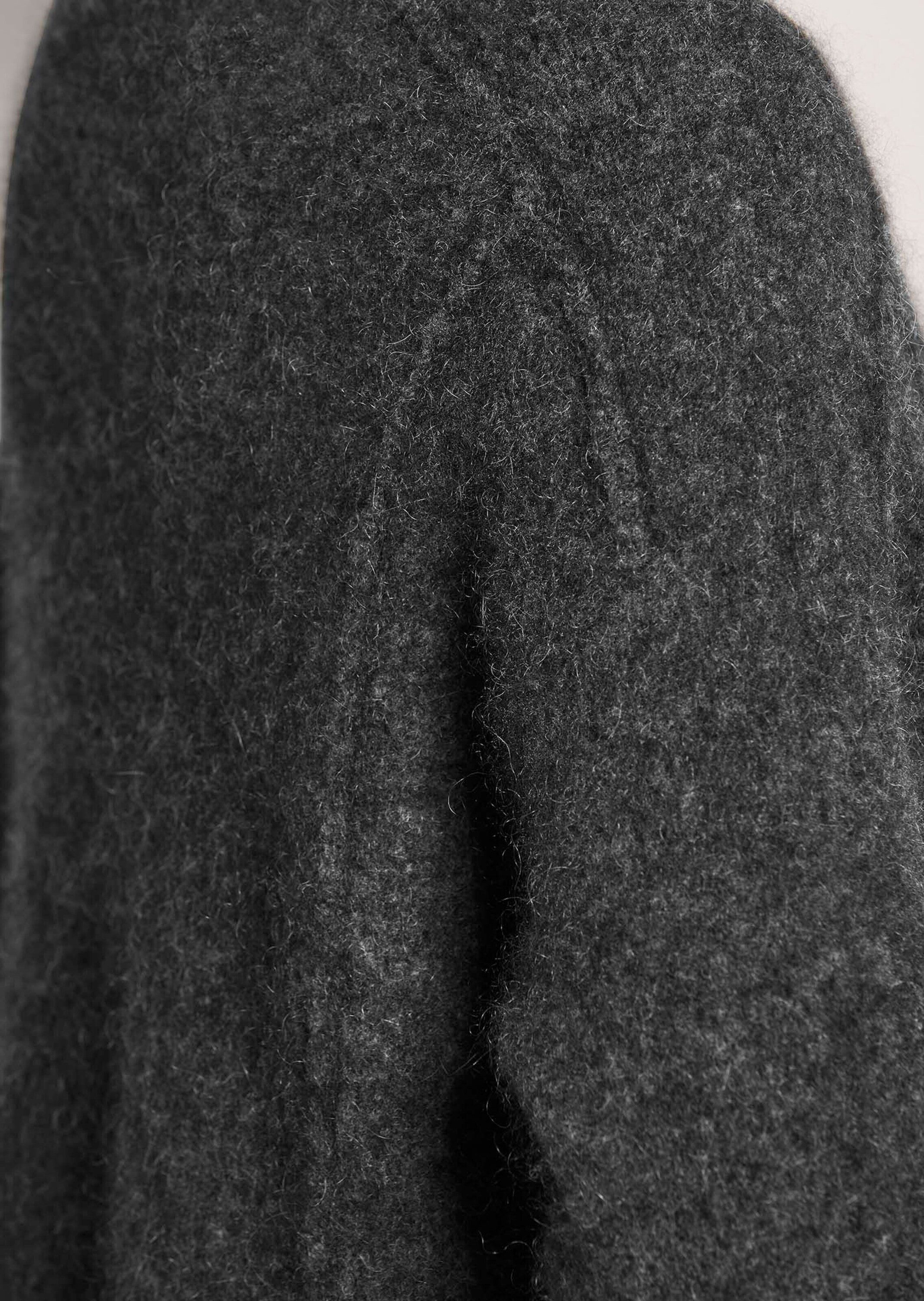 MADELEINE Strickpullover Kaschmirpullover mit Stehkragen Wollpullover mit Rippenblenden, Ziernähten und langarm