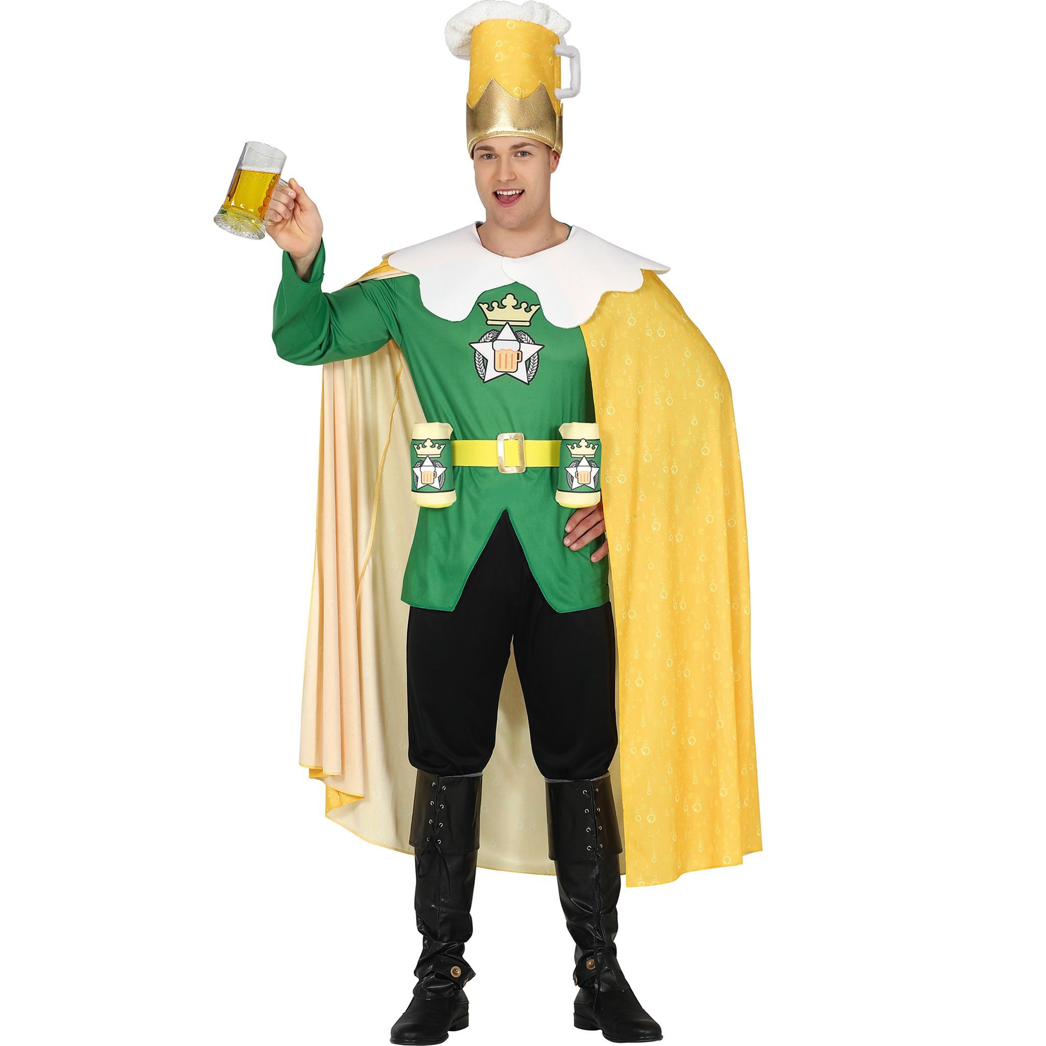Kostüm Bierkönig „Bier bin ich König“ Herren Halloween Fasching Karneval