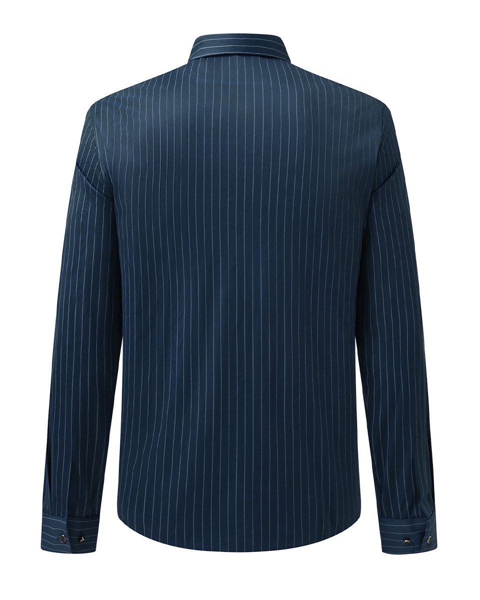 Allthemen Businesshemd Herren langarm Oberhemd aus Stretchmaterial Streifen günstig online kaufen