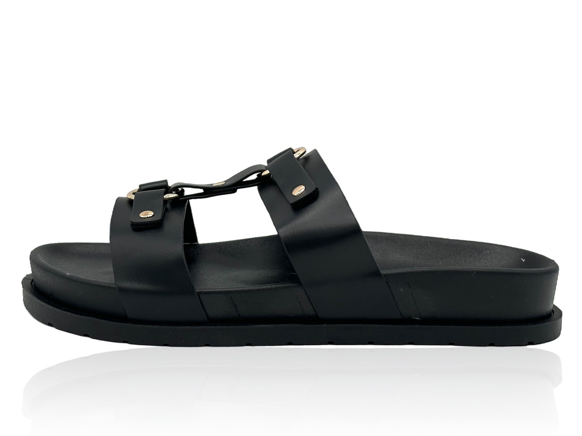 Nowaland Damen Sandalen – Leichte Pantoletten mit dekorativen Riemen Pantolette Sommerlich, leicht, bequem und stilvoll kombinierbar