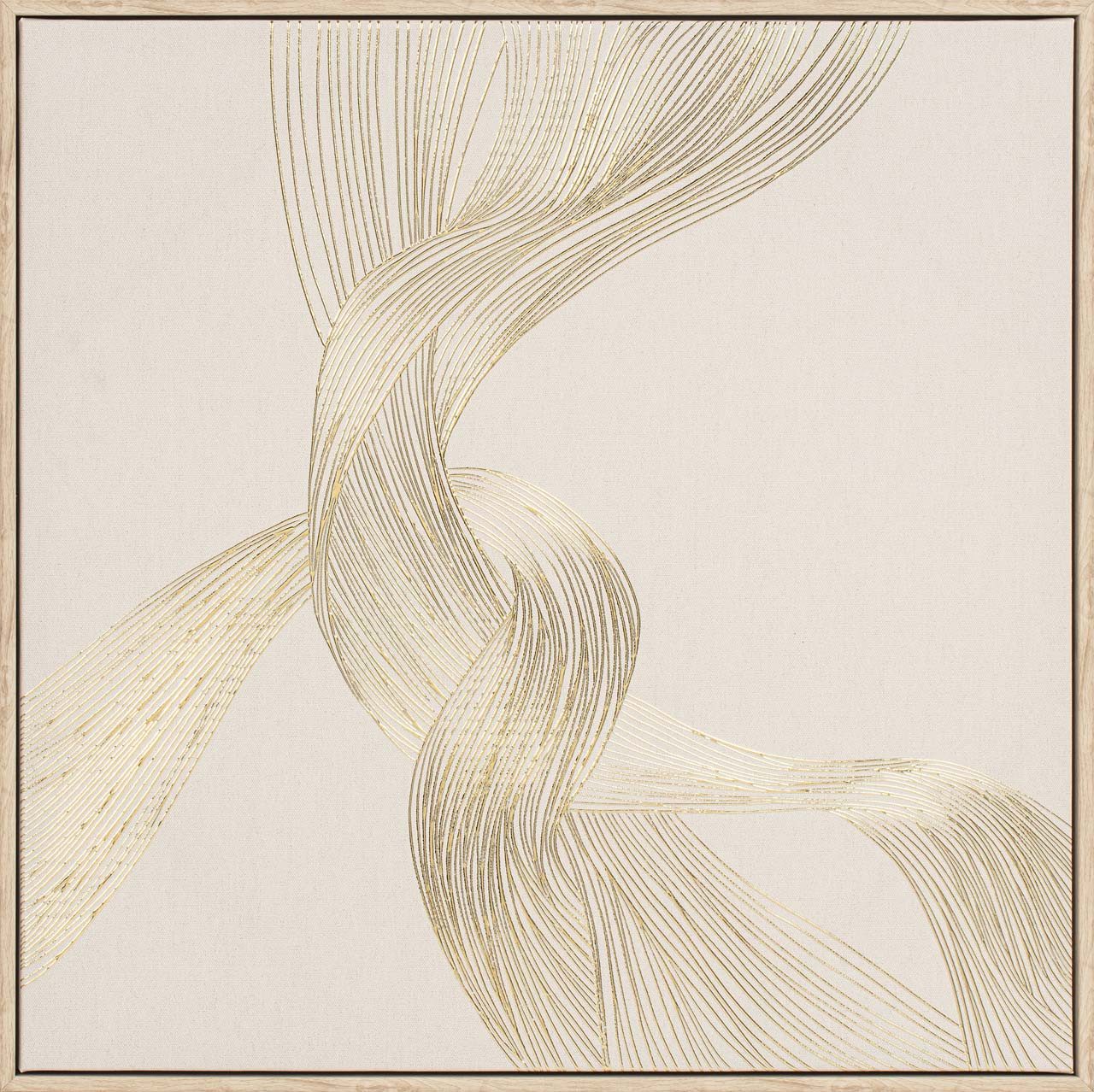 ArtUniverse Gemälde Golden Swirl 60 x 60 cm, Abstrakt
