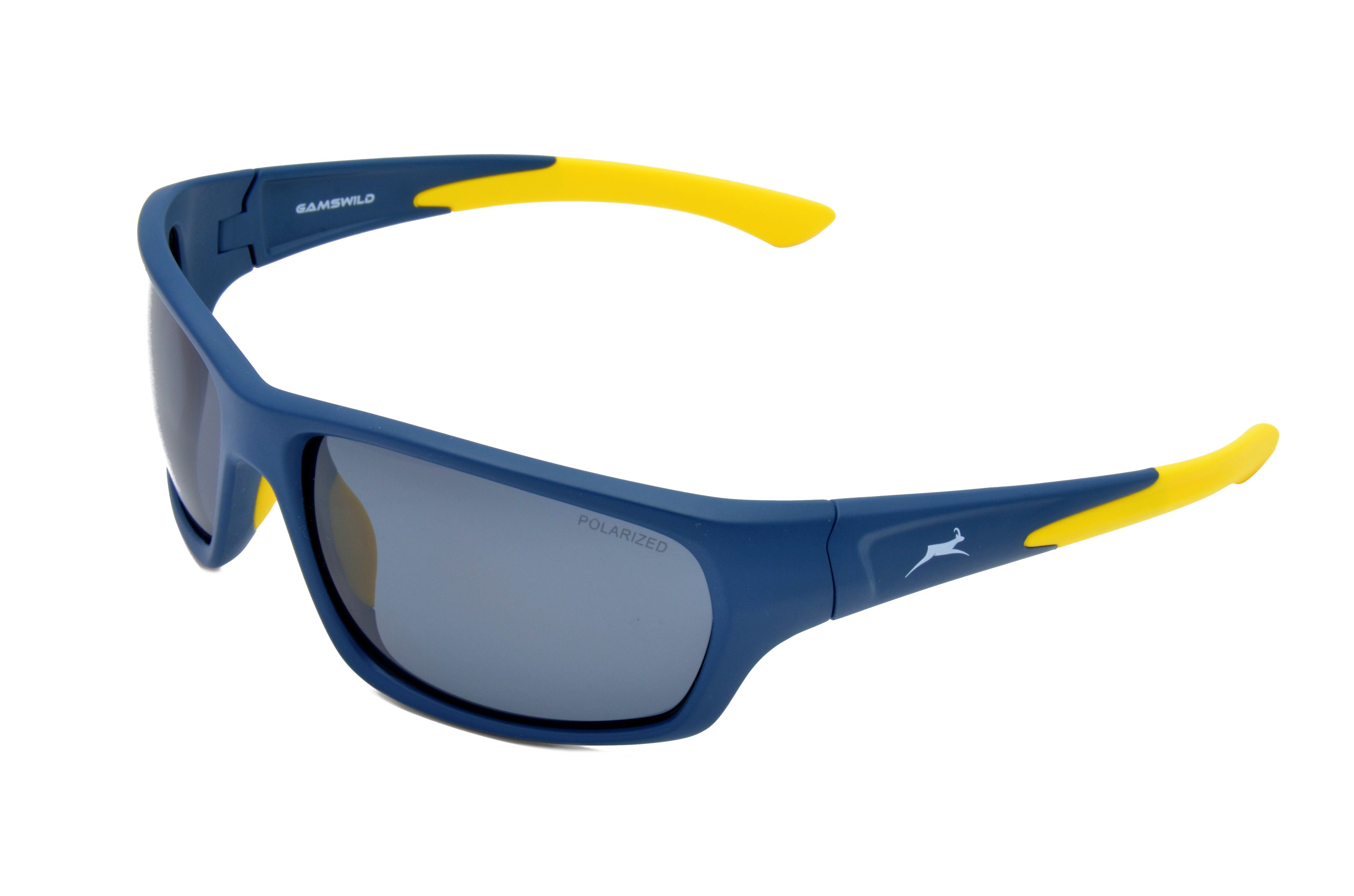 Gamswild Sportbrille WS4632 Sonnenbrille Skibrille Fahrradbrille Damen Herren Unisex TR90, polarisiert, beere-pink, schwarz-grün, amber, blau-grau blau_grau