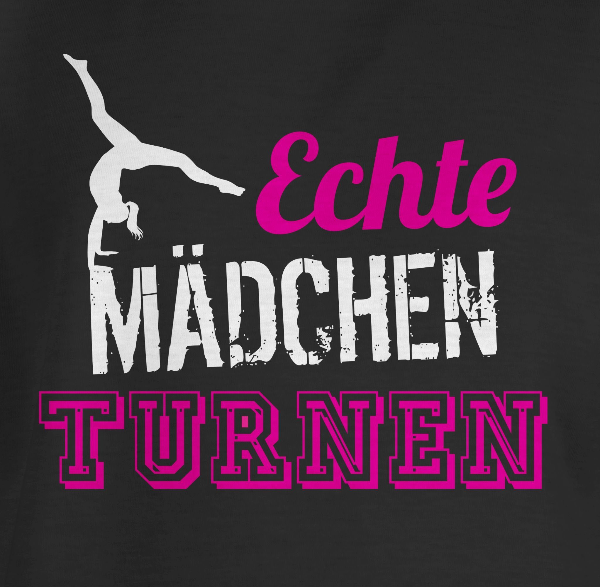 Shirtracer T-Shirt Echte Mädchen turnen I Geschenk Turnerin Kinder Sport Kleidung