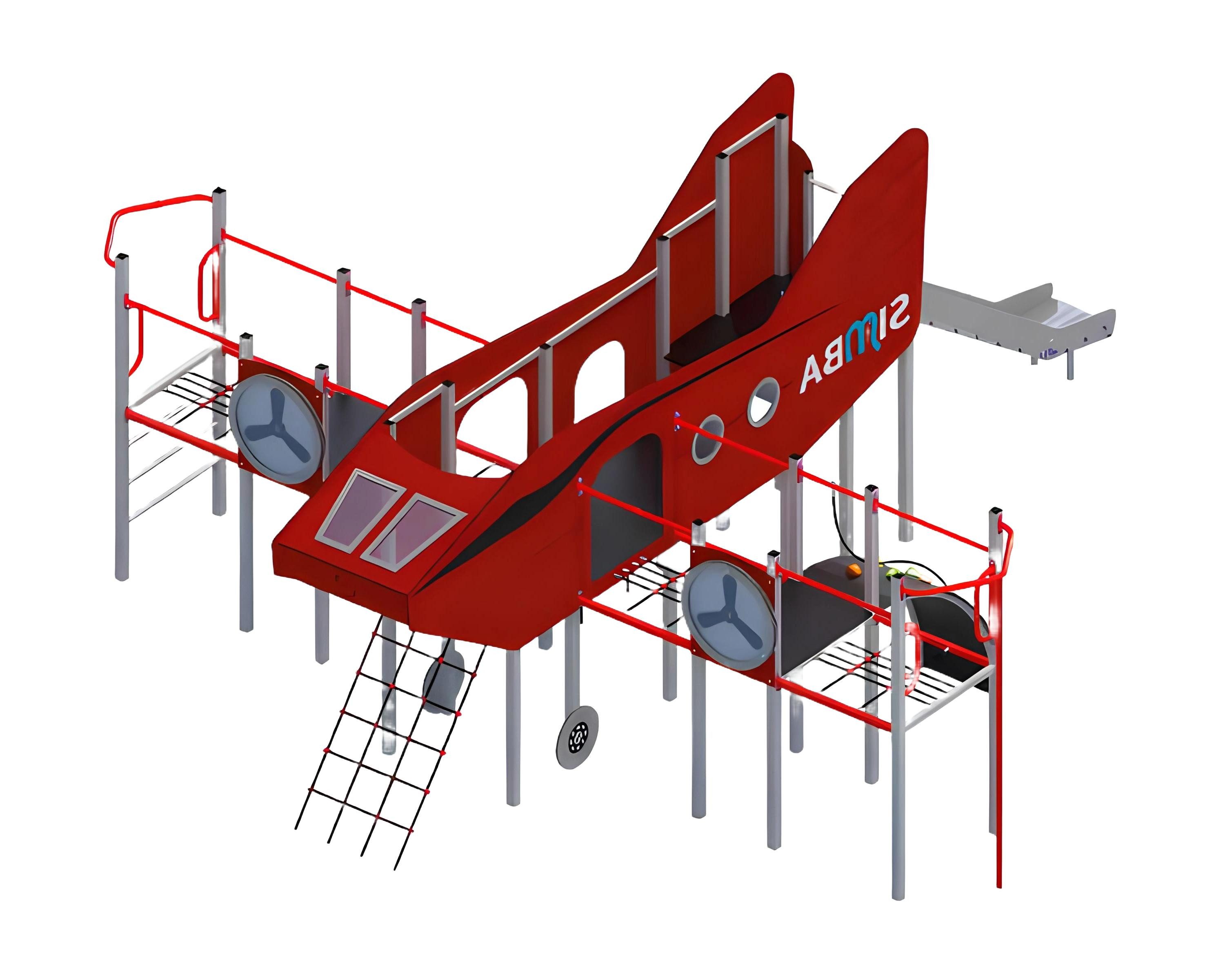 Klettergerüst Spielplatz Spielbereich für Kinder Abenteuerspielplatz