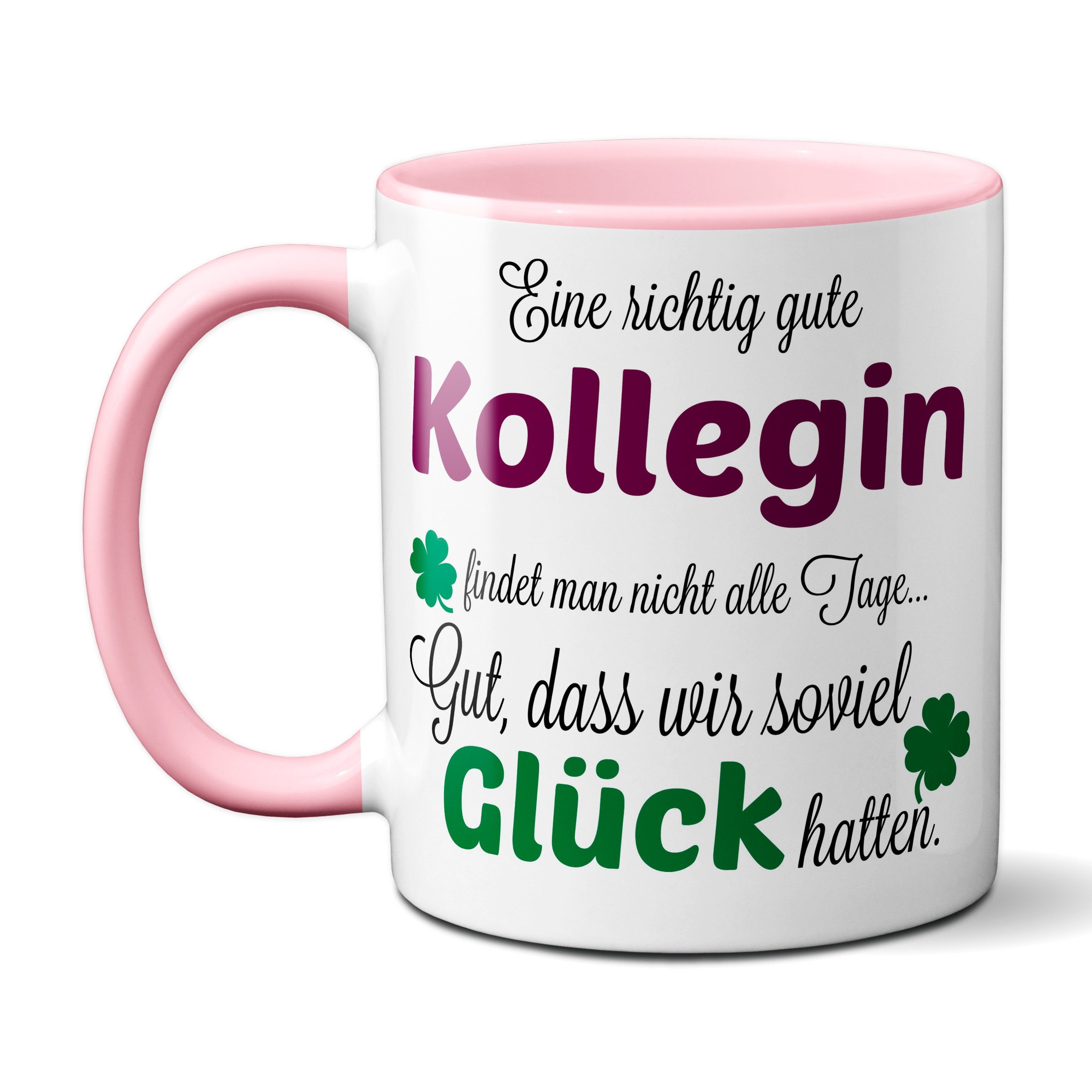 TASSENKING Tasse, Eine gute Kollegin... - Tasse - Kaffeebecher - Geschenk / Rosa