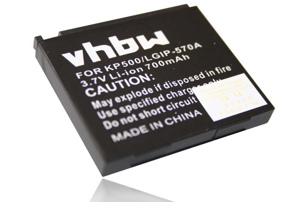 vhbw kompatibel mit LG Li-Ion Smartphone-Akku (3,7 KX500 700 V) mAh