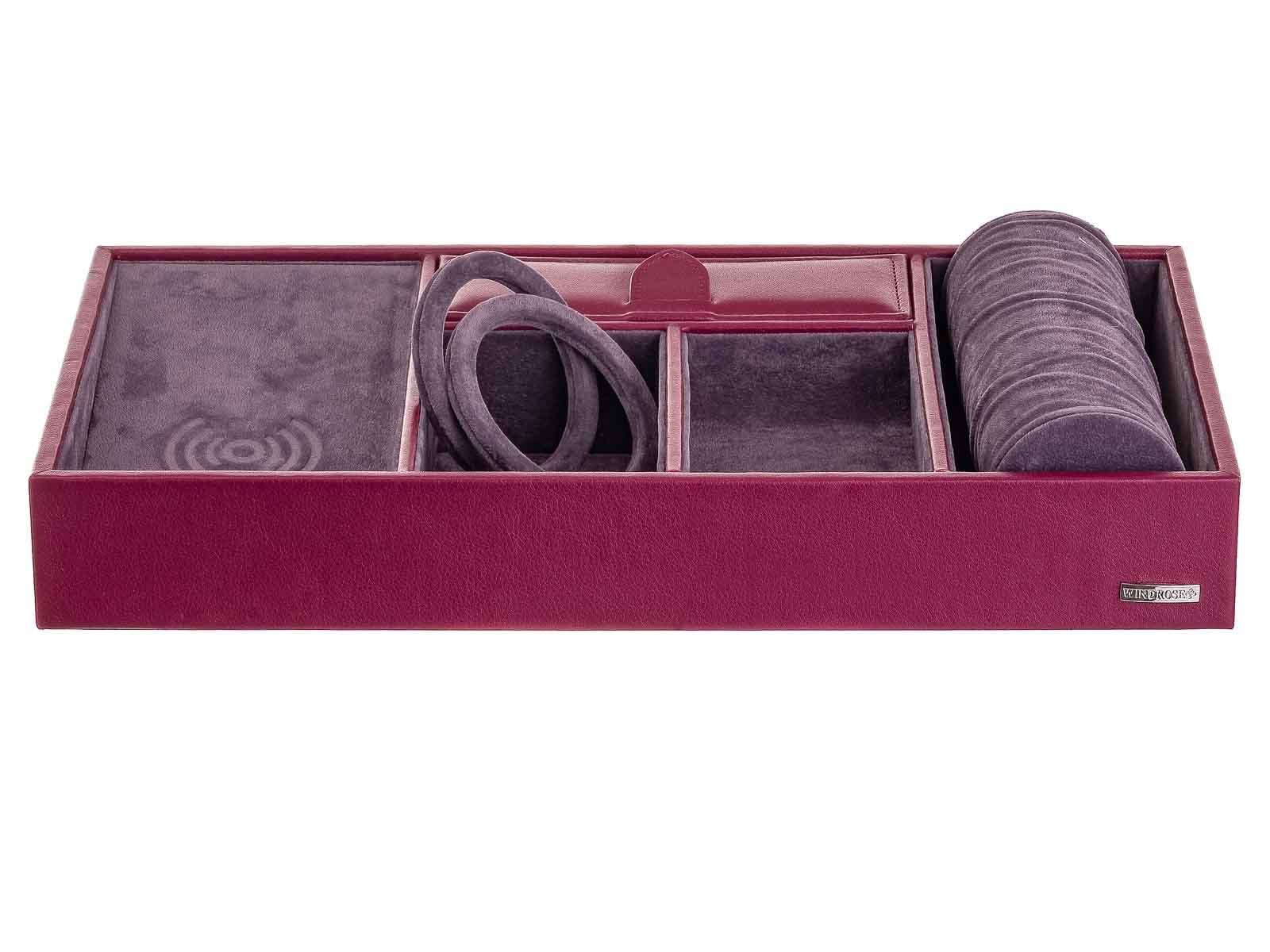 Windrose Aktentasche USB Uhrenkoffer zum Liebe Ladestation, mit rot Detail