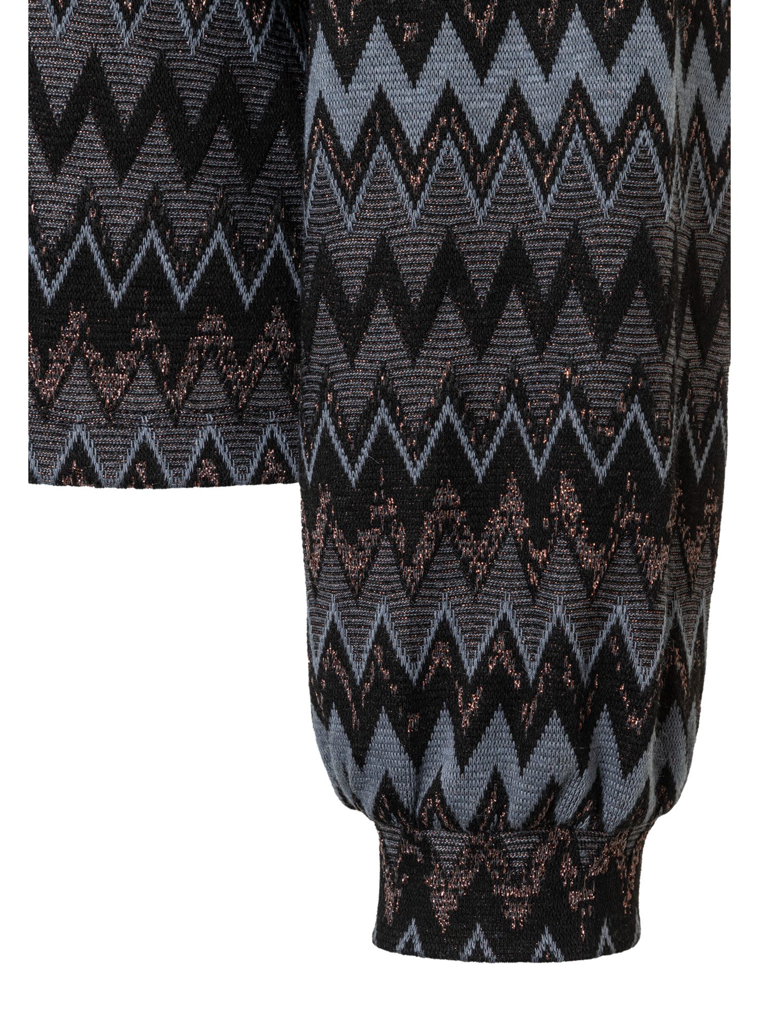 MORE&MORE Blusenshirt weites, gemustertes Blusenshirt