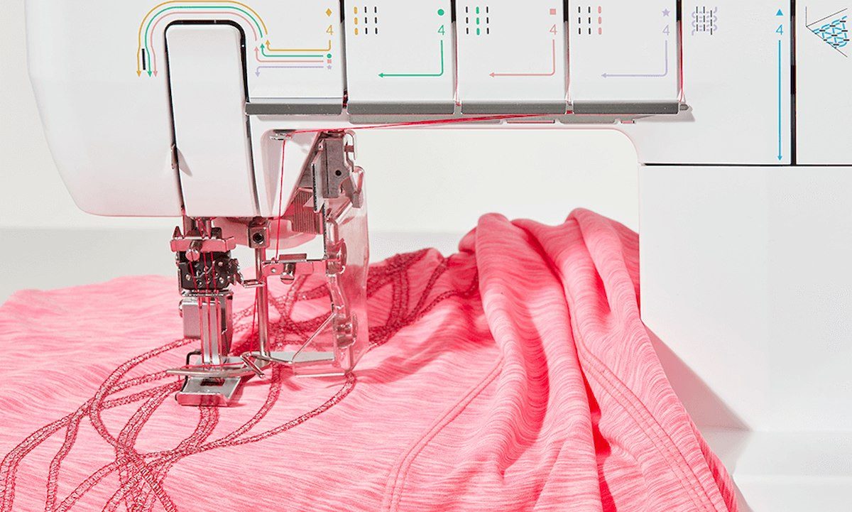 Brother Nähmaschine Brother CV3550 Coverstich, Automatisches Lösen der Fadenspannung, einfaches Einfädeln