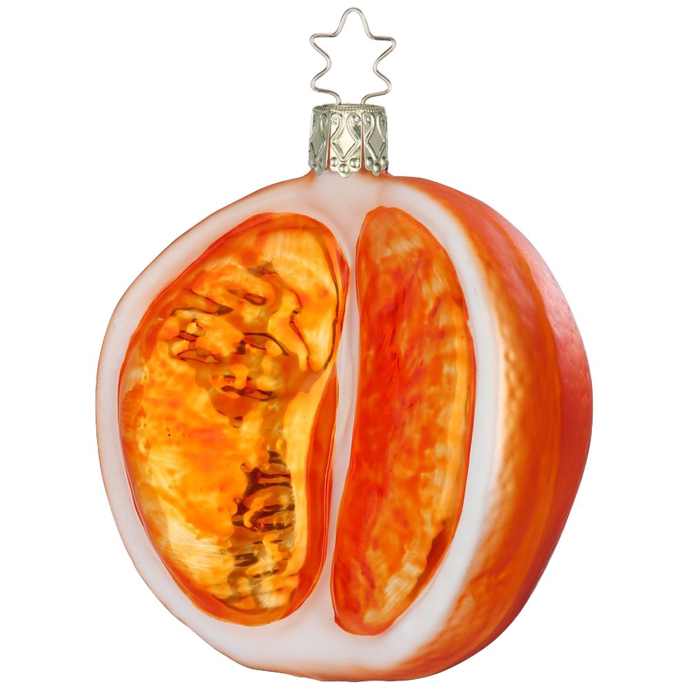 INGE-GLAS® Christbaumschmuck Orangenhälfte 9cm (1-tlg), mundgeblasen, handbemalt