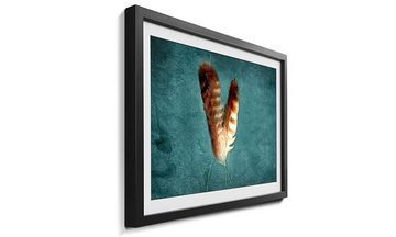 WandbilderXXL Bild mit Rahmen Two Feathers, Afrikanische Maske, Wandbild, in 4 Größen erhältlich