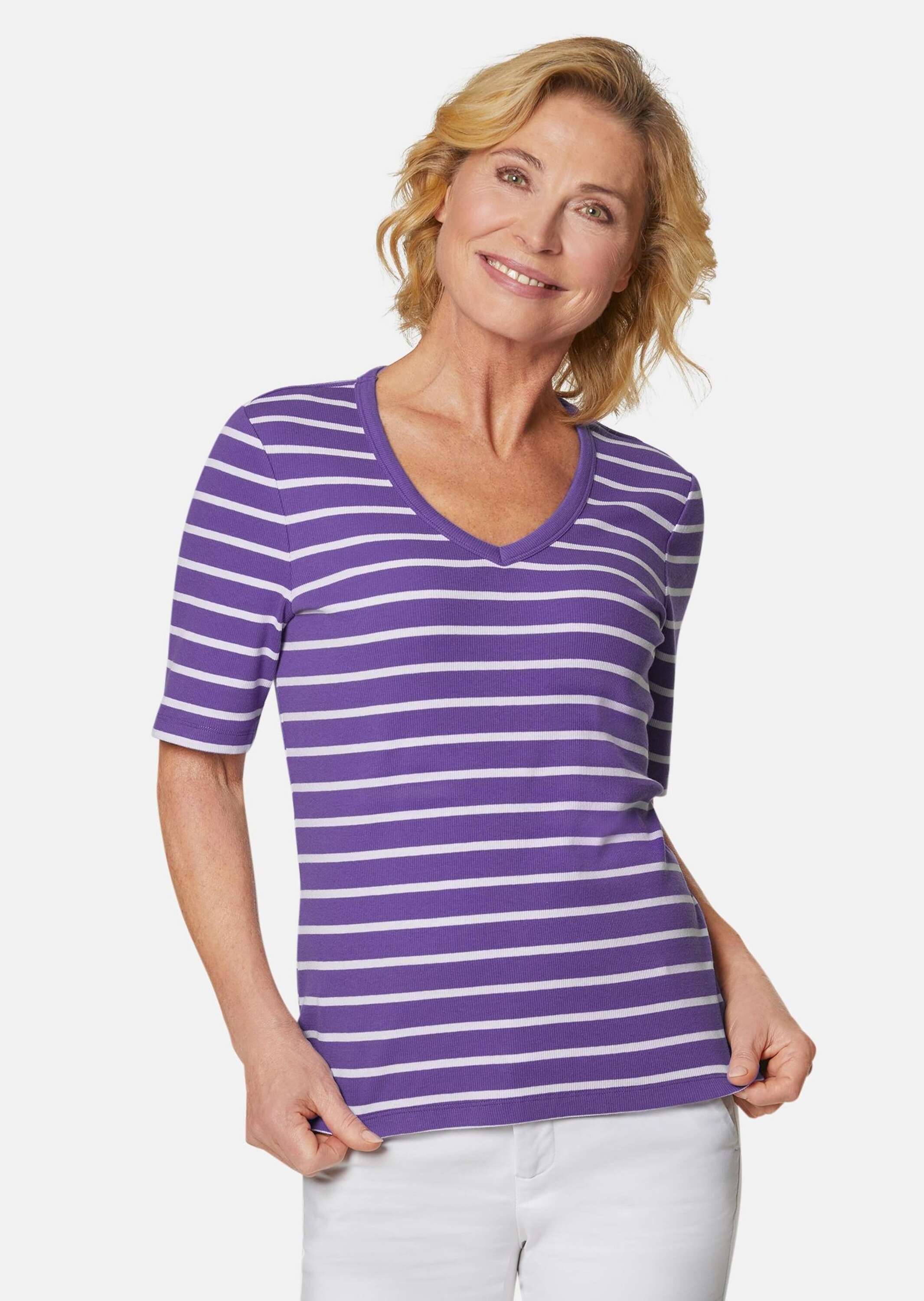 T-Shirt Garngewirktes Ringelshirt aus weichem Interlock