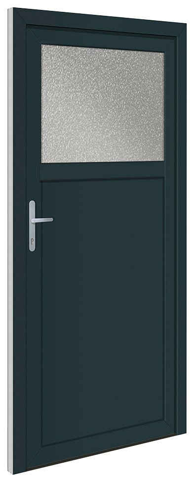 RORO Türen & Fenster Nebeneingangstür OTTO 21, BxH: 98x198 cm, anthrazit/weiß, ohne Griffgarnitur, mit Türrahmen