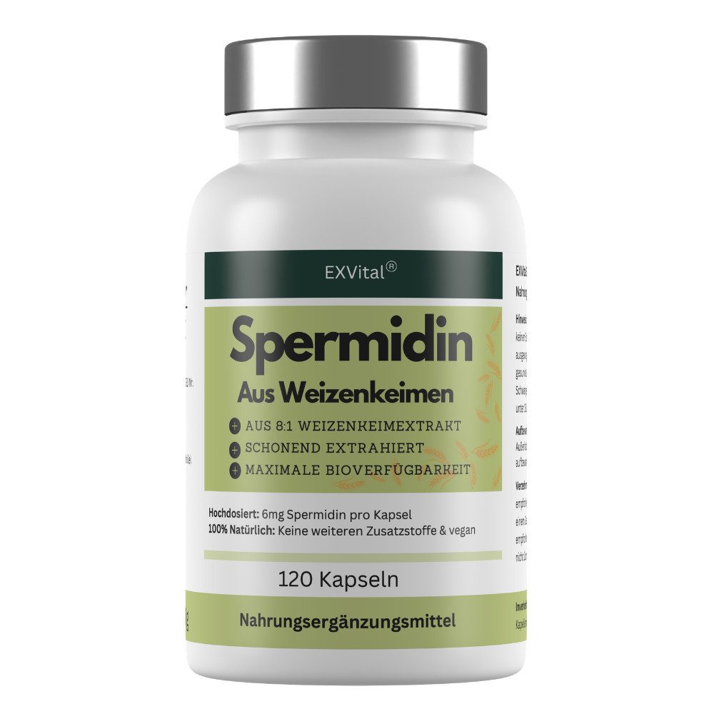 Spermidin Kapseln, 6 mg Spermidin je Kapsel, 120 Stück Kapseln, 120 St., 48 g