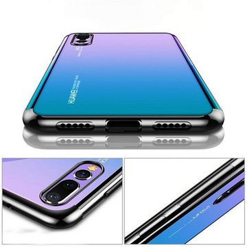 CoolGadget Handyhülle Slim Case Farbrand für Huawei P20 5,8 Zoll, Hülle Silikon Cover für Huawei P20 Schutzhülle