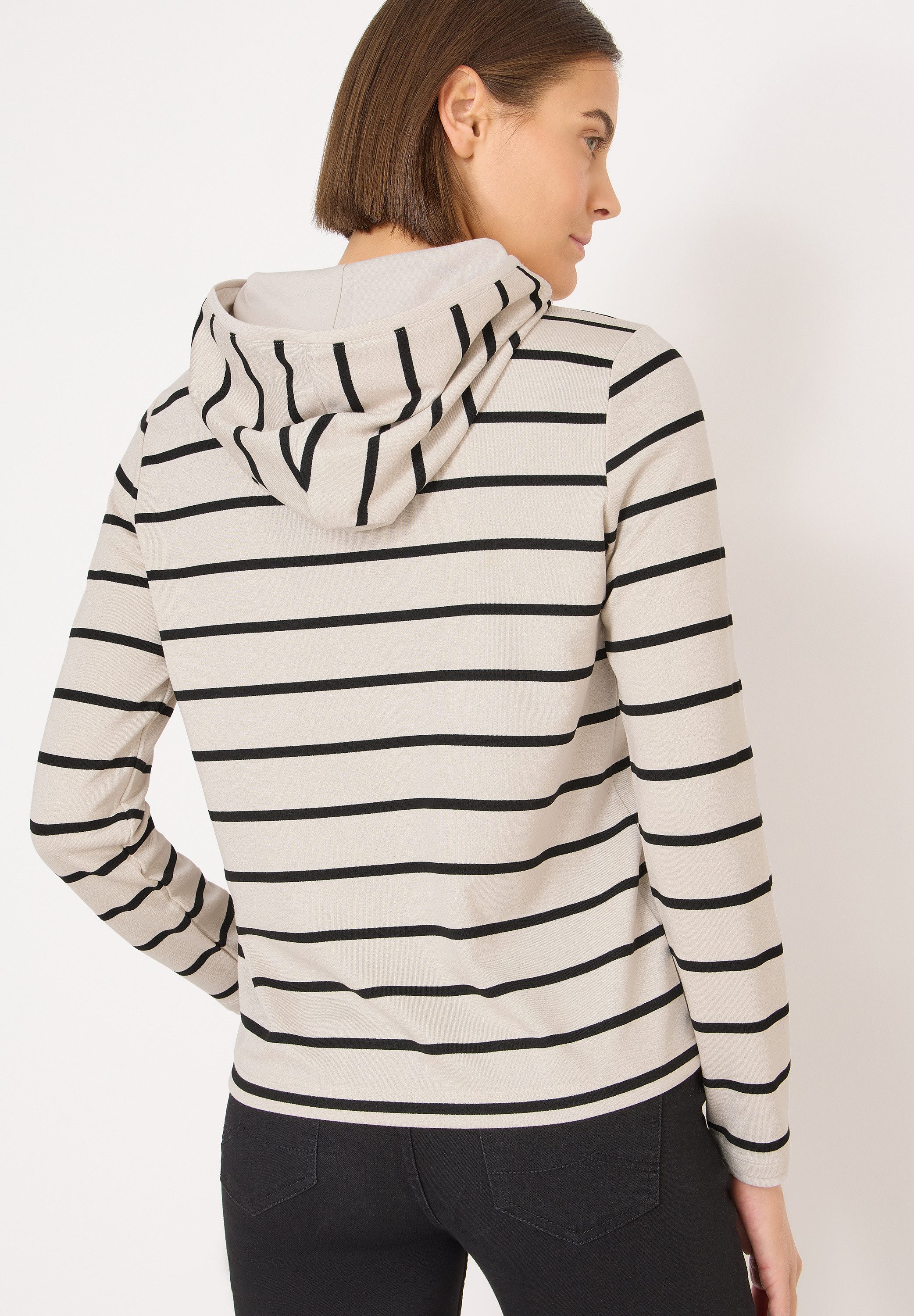 CECIL Hoodie gestreift, mit Kapuze