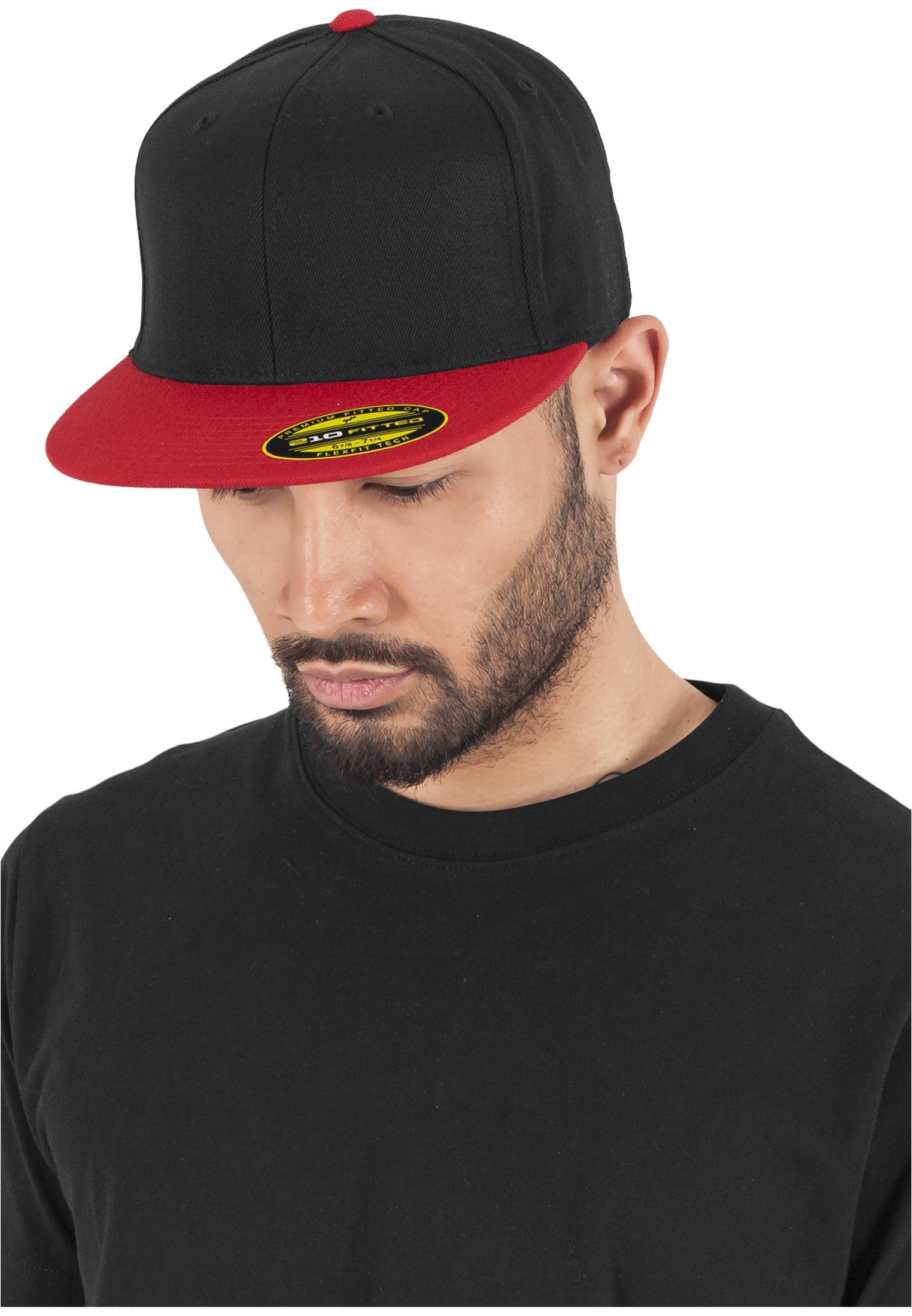 Cap Fitted balck/red Flexfit Premium 210 Accessoires Flex 2-Tone