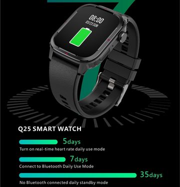 Nanway Q25 Sport Smartwatch (1.7 Zoll), TFT-HD-Bildschirm, 230mAh, IP67, Bluetooth-Anrufe