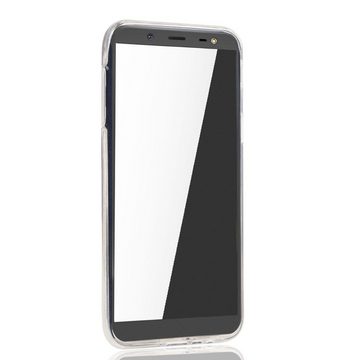 König Design Handyhülle Samsung Galaxy J6, Samsung Galaxy J6 Handyhülle Full-Cover 360 Grad Full Cover Transparent