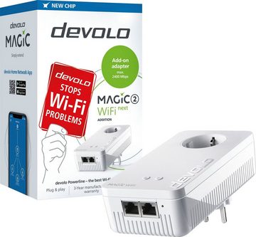 DEVOLO Magic 2 WiFi ac Next Ergänzung (2400Mbit, 2x LAN, Mesh) Netzwerk-Adapter zu RJ-45 (Ethernet)
