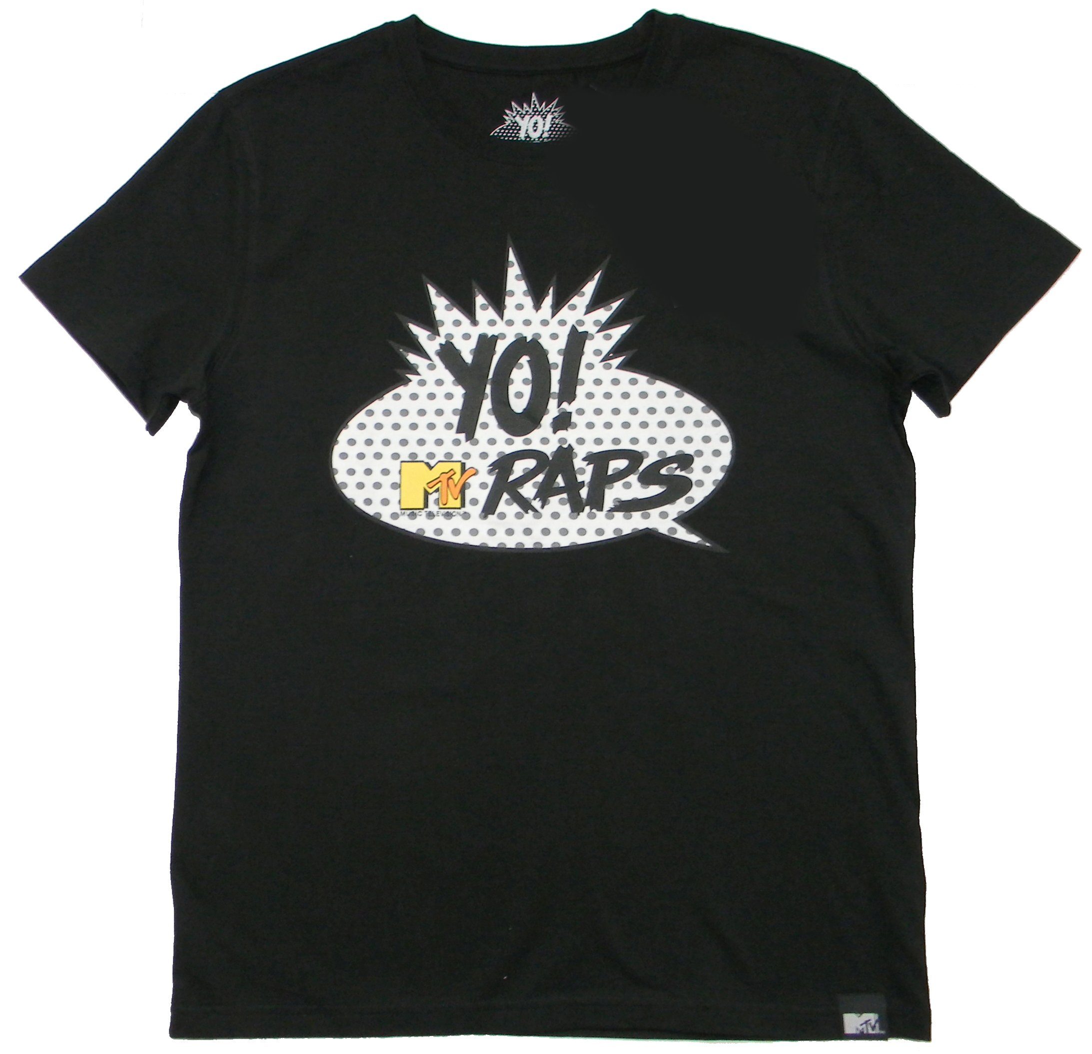 MTV Frontprint mit RAPS Stück) 1-tlg., YO! T-Shirt (Stück, Black