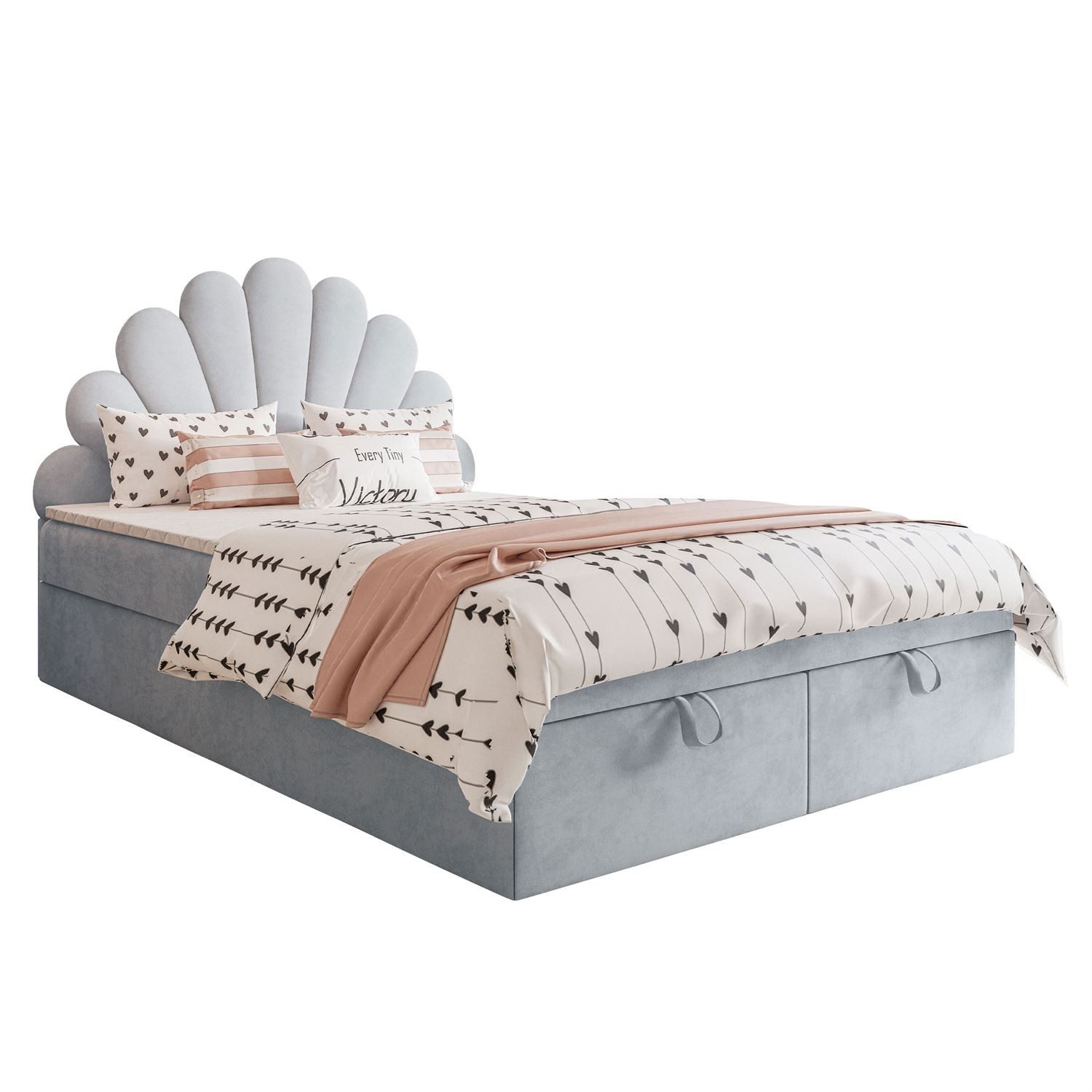 Lookway Boxspringbett ASHLEY Polsterbett mit Muschel-Kopfteil günstig online kaufen