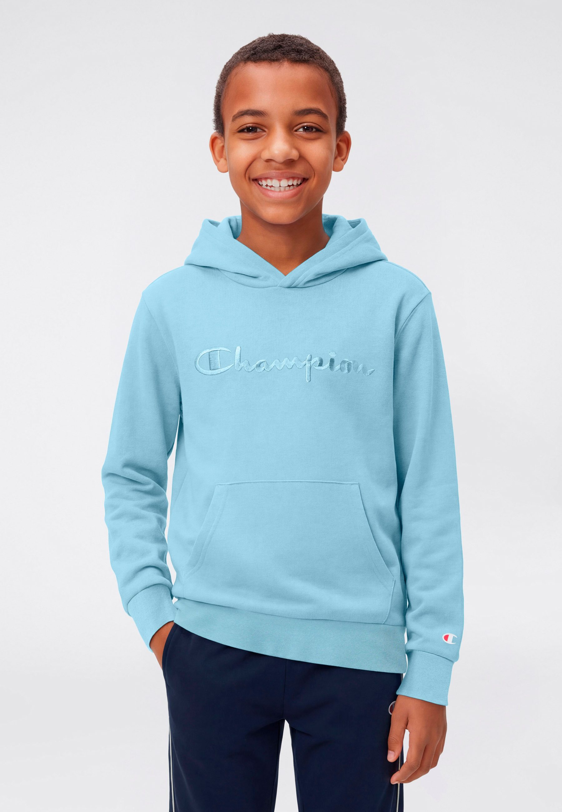 Champion Kapuzensweatshirt ICONS TONAL Hoodie with Large Logo (1-tlg) für Kinder, mit Kapuze, sportlicher Stil