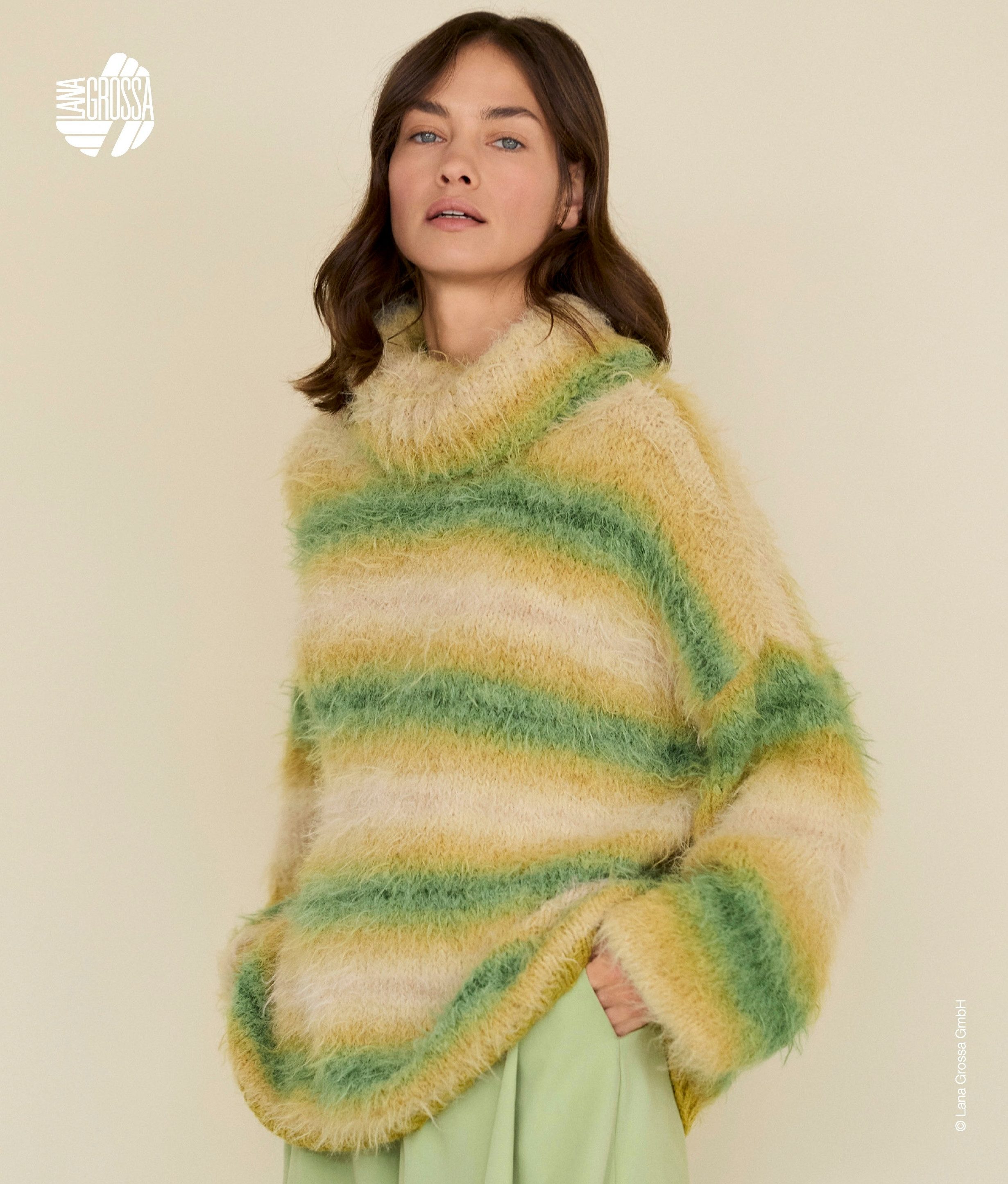 LANA GROSSA BASTA MISTA Häkelwolle, 100 m (Fake Fur Look mit attraktivem Franseneffekt), 50 g