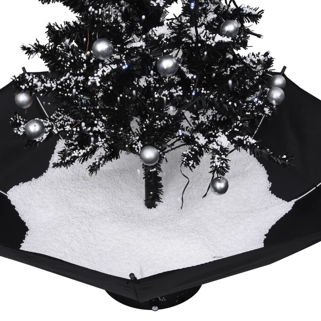 Weihnachtsbaum Schwarz Weihnachtsbaum Künstlicher cm Schirmfuß 75 mit vidaXL PVC Schneiender