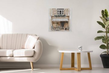 KUNSTLOFT Gemälde Ein Morgen in Paris 60x60 cm, Leinwandbild 100% HANDGEMALT Wandbild Wohnzimmer