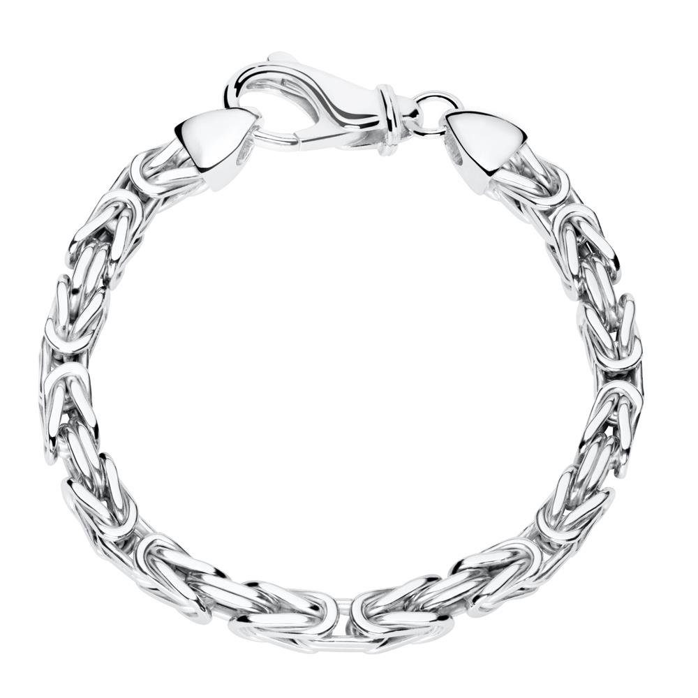 Königsarmband JEWLIX Königsarmband aus Silber 925 - 5,5mm rhodiniert (Länge: 19cm)